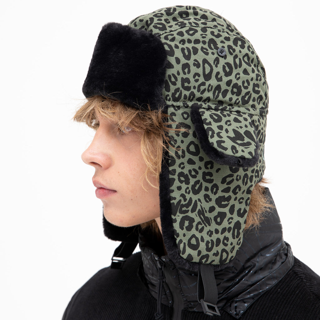 の 人気アイテムランキング Spotted Aviator Hat (Olive) – RIPNDIP 帽子