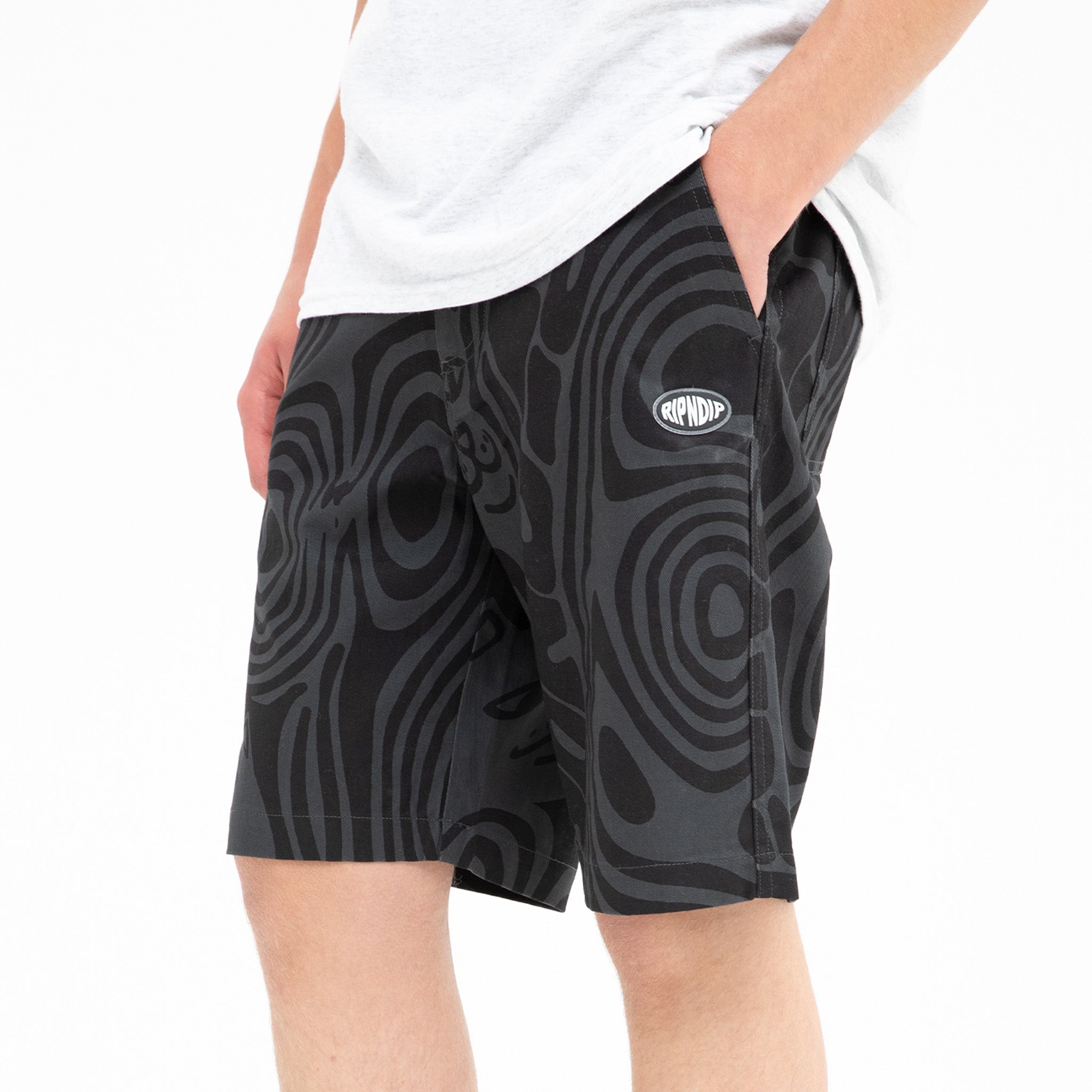 RIPNDIP Hypnotic Cotton Twill Shorts (Black)