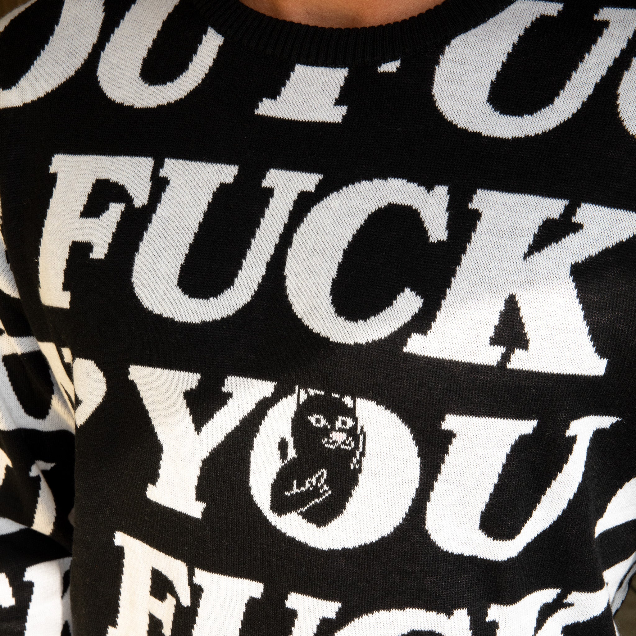 Fuck You Knit Sweater Black – RIPNDIP