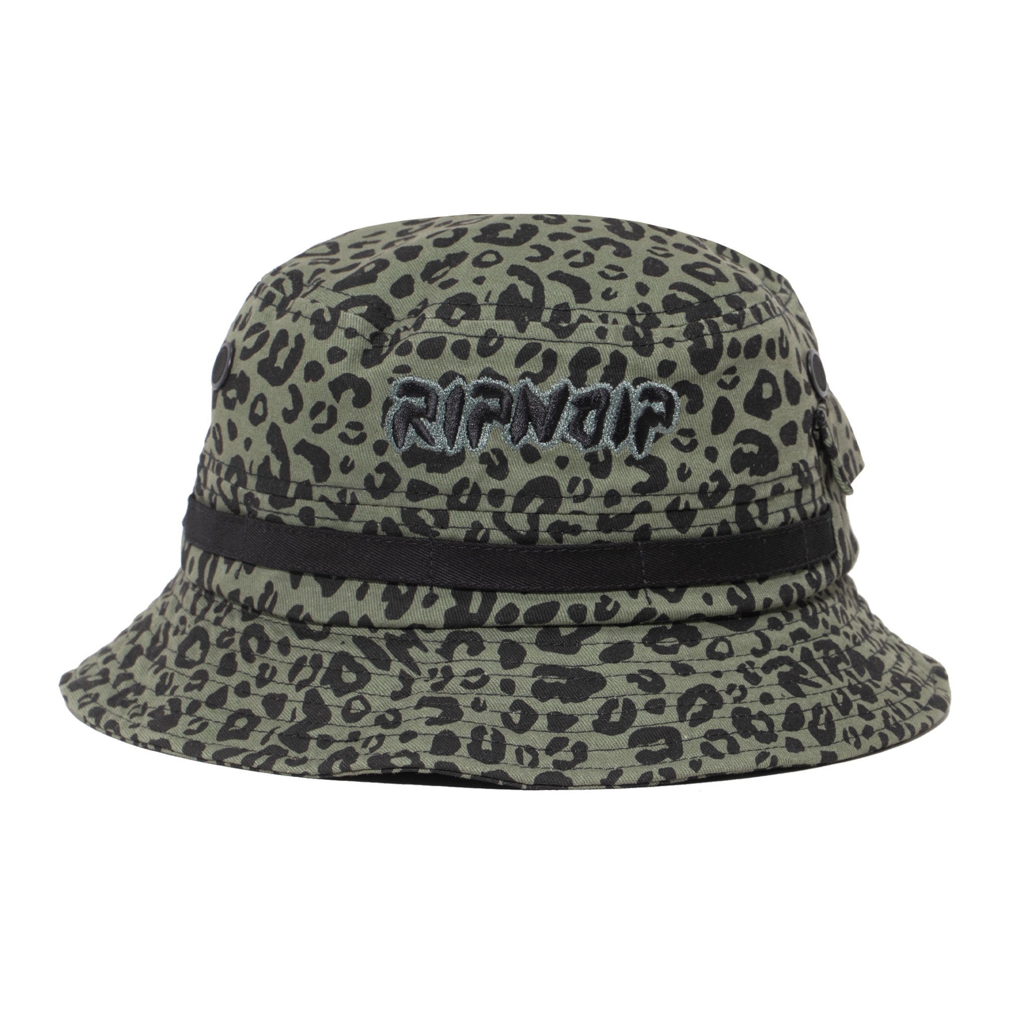 Spotted Cotton Twill Bucket Hat (Olive)