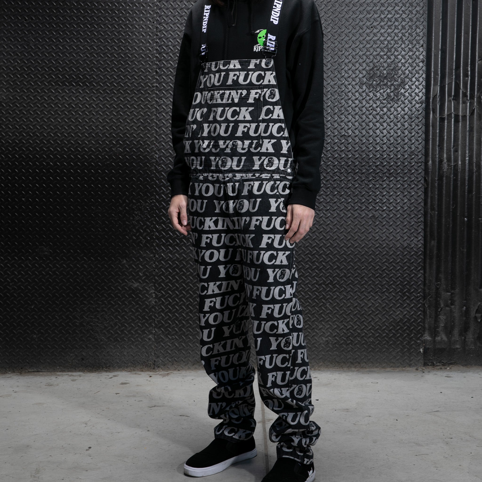 RIPNDIP Fuckin Fuck Denim Overalls (Black)