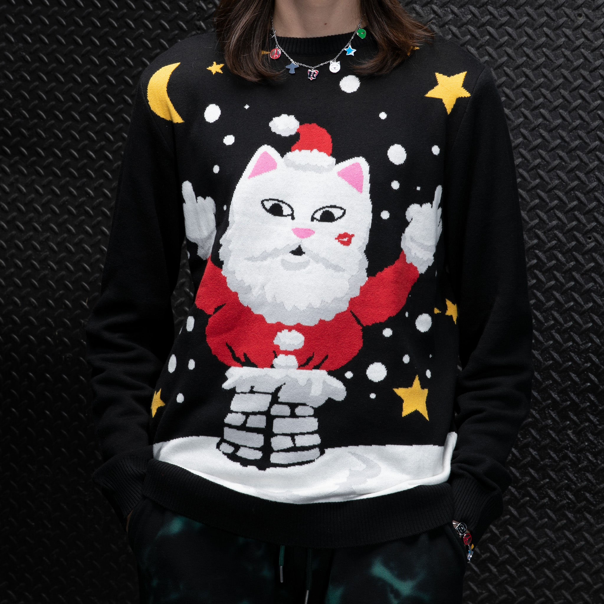 RIPNDIP Deck The Halls Knit Sweater (Black)