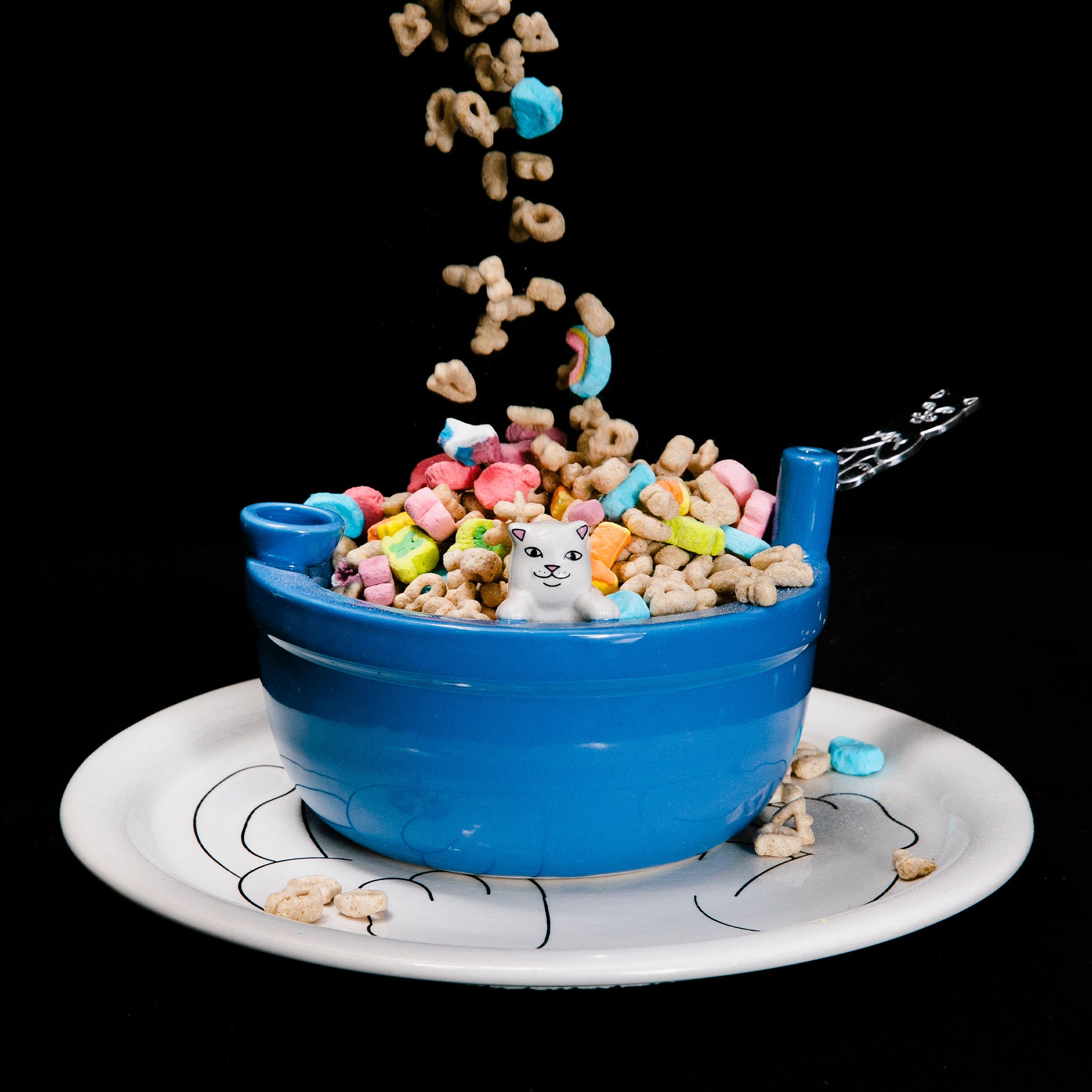RIPNDIP Lord Nermal Wake And Bake Cereal Bowl (Blue)