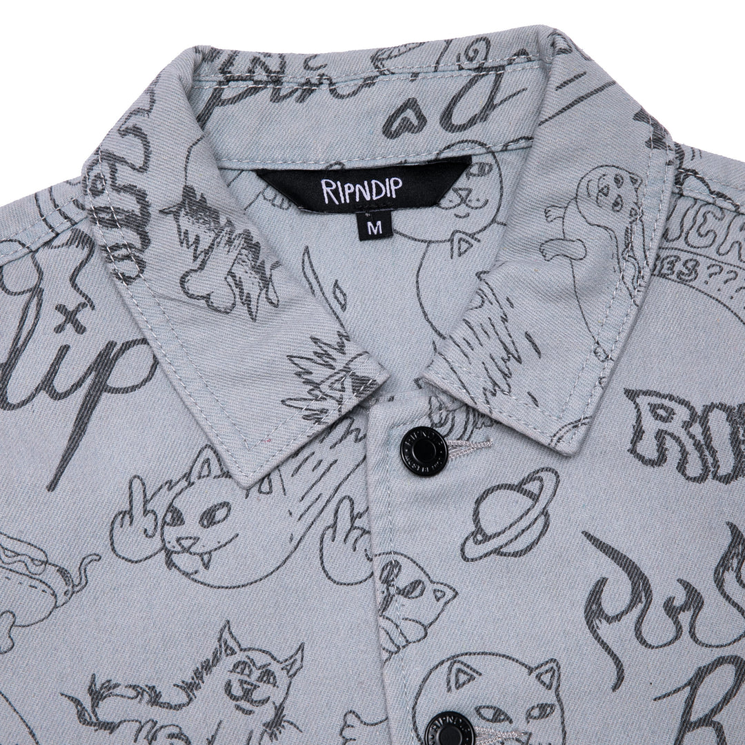 Sharpie Denim Jacket (Light Denim Wash) RIPNDIP