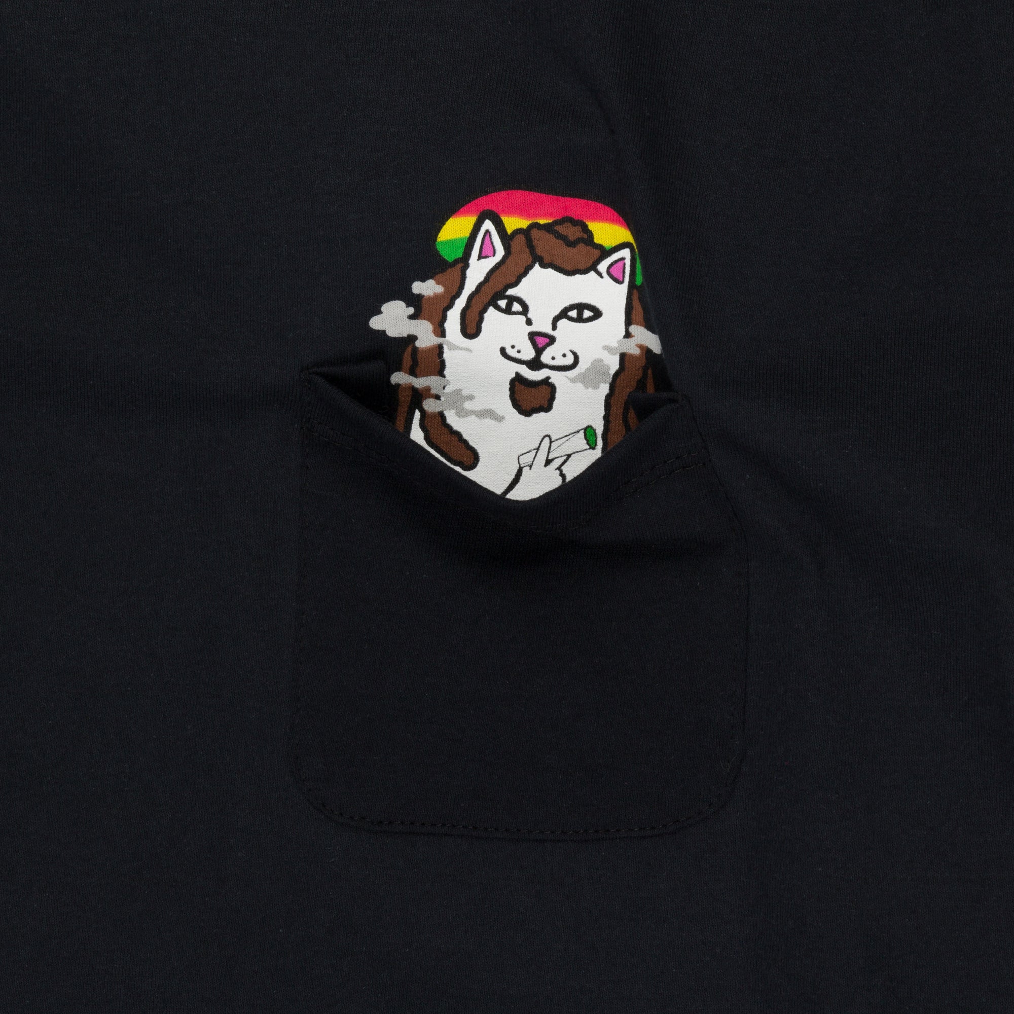 RipNDip Smoking Rasta Lord Nermal Pocket Tee (Black)