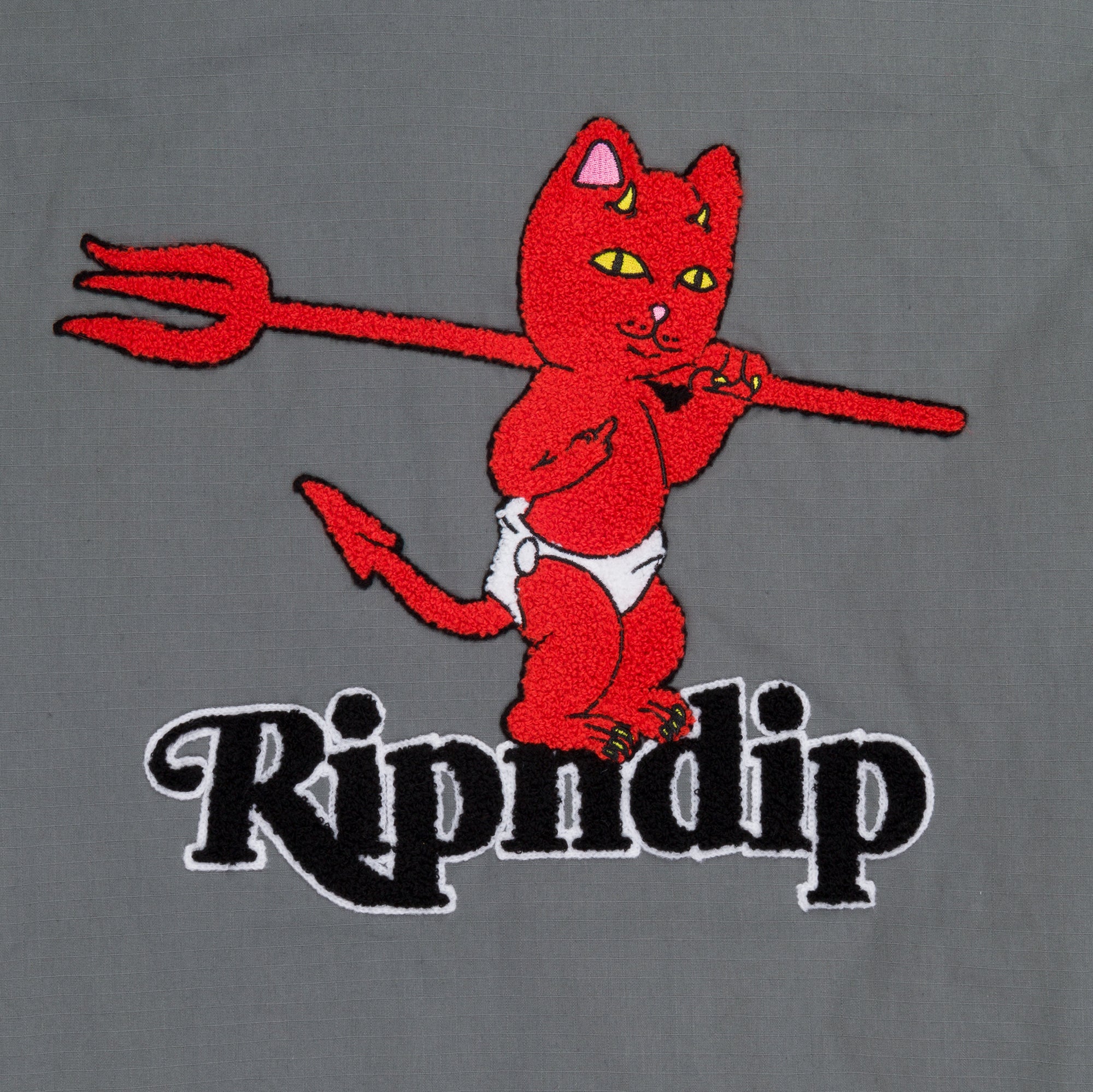 RIPNDIP Devil Baby Button Down Jacket (Charcoal)