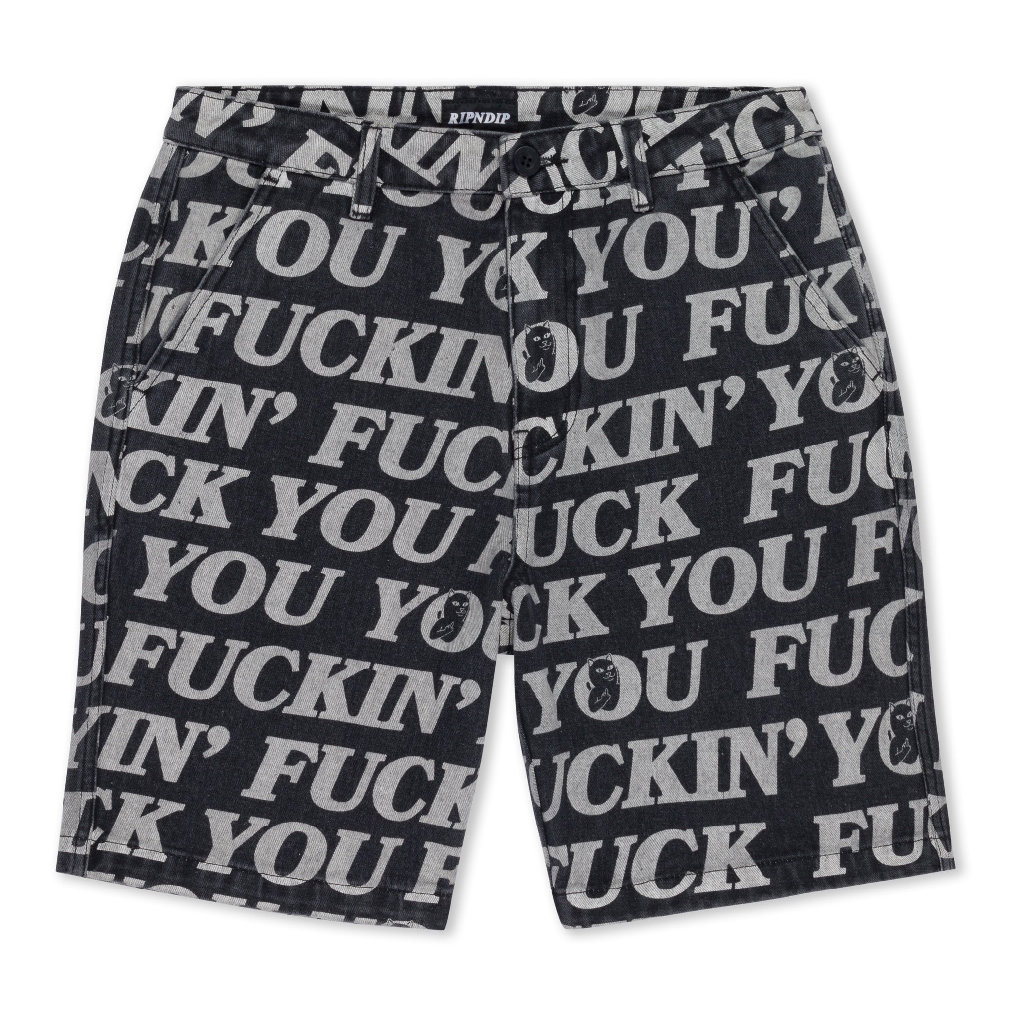 Fuckin Fuck Denim Shorts (Black)