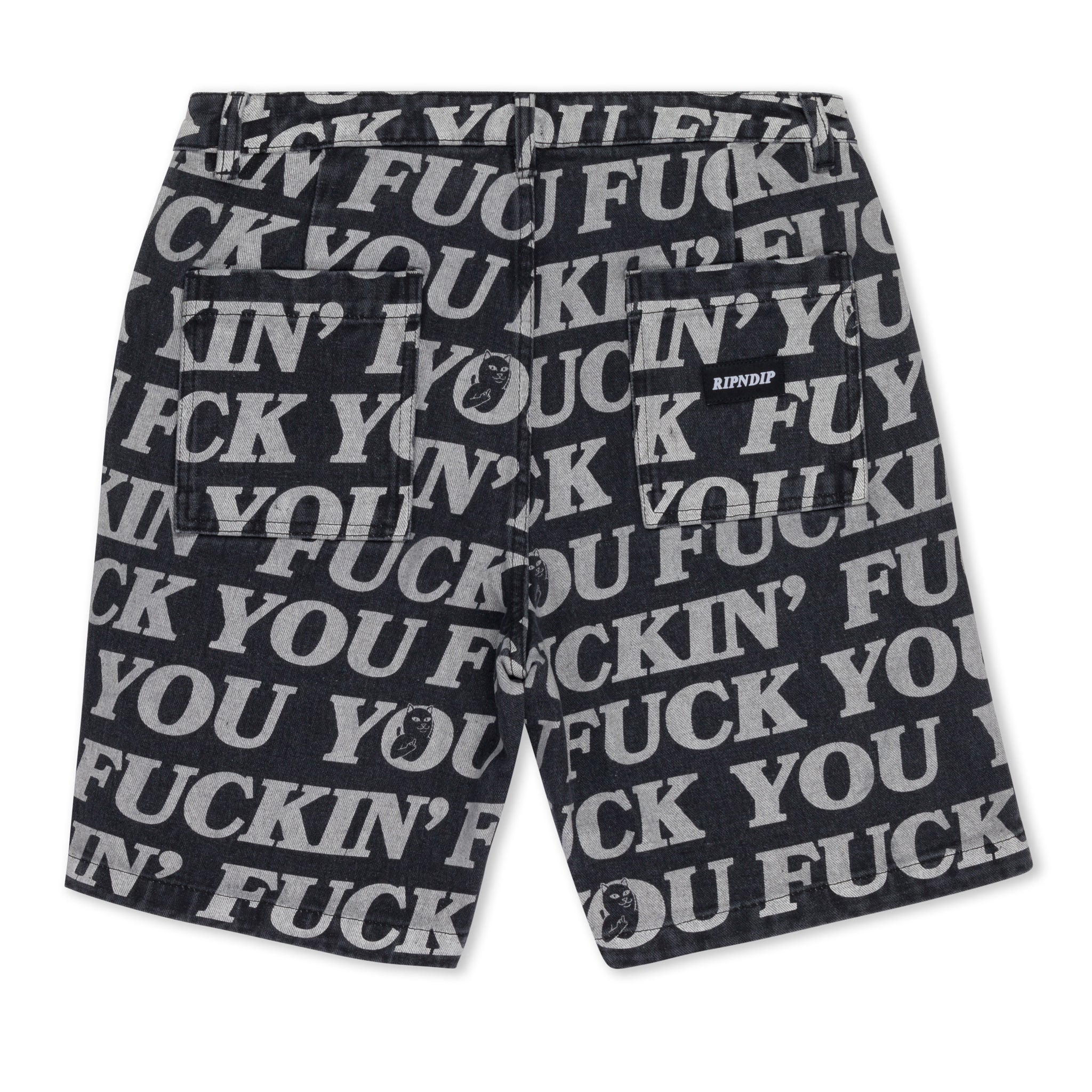 Fuckin Fuck Denim Shorts (Black)