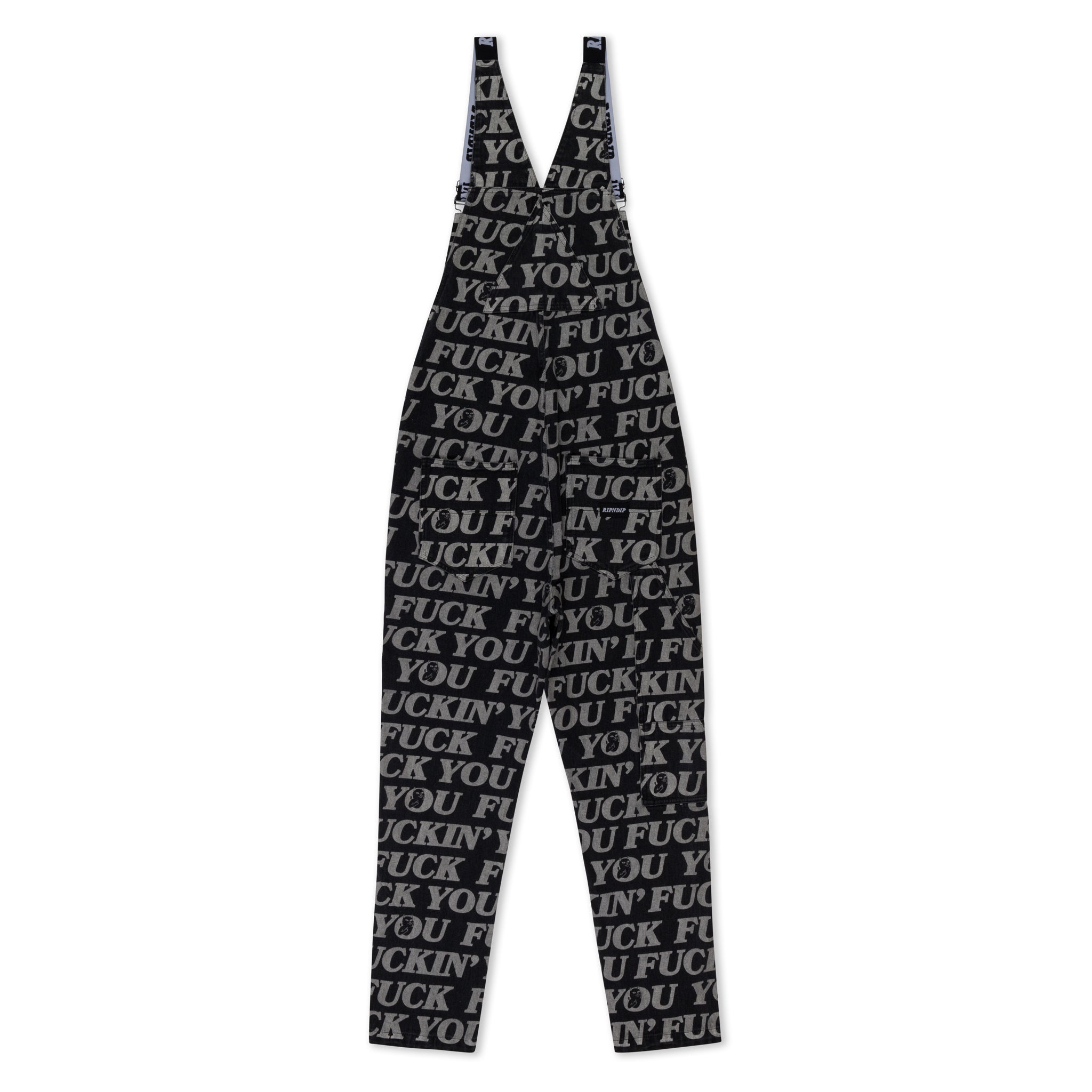 RIPNDIP Fuckin Fuck Denim Overalls (Black)