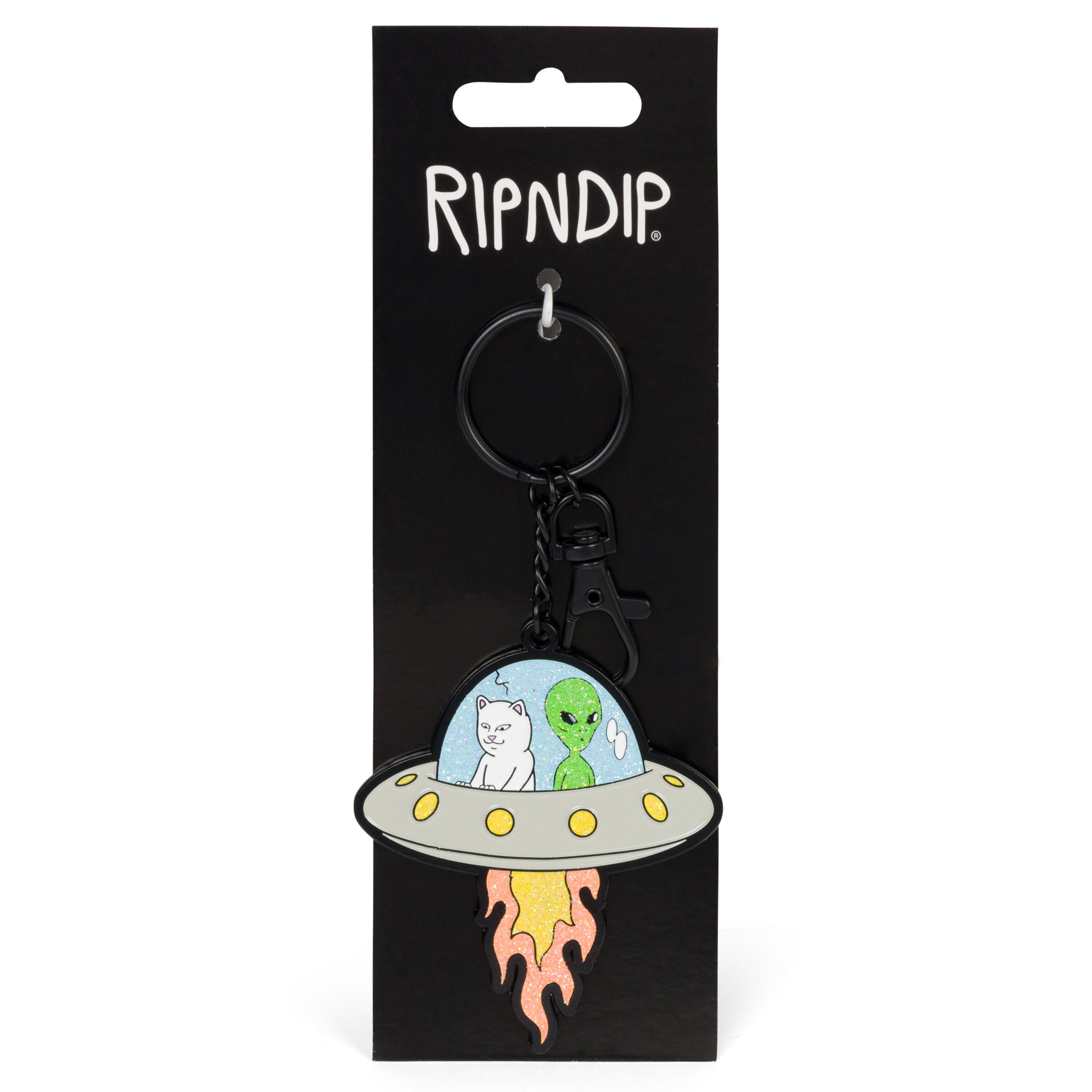 RIPNDIP U.F.O Metal Keychain (Silver)