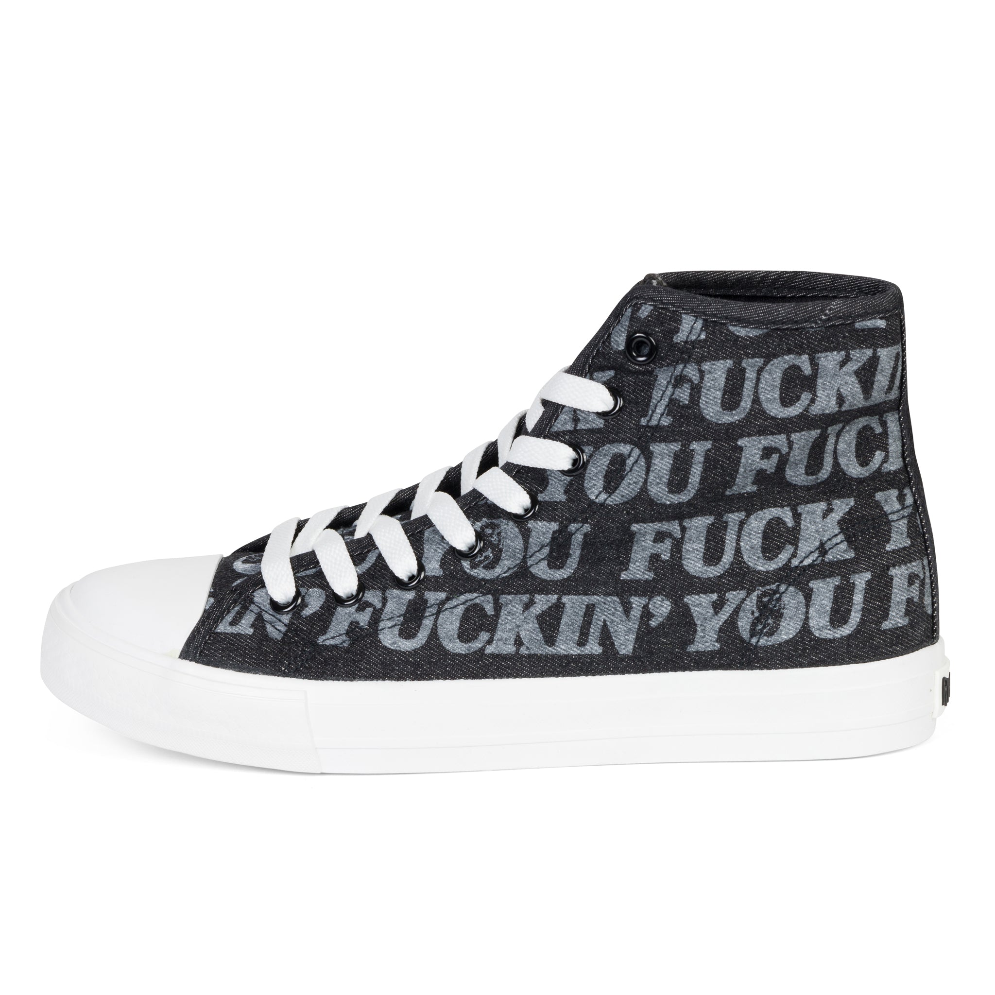 Fuckin Fuck High Top Shoes (Black)