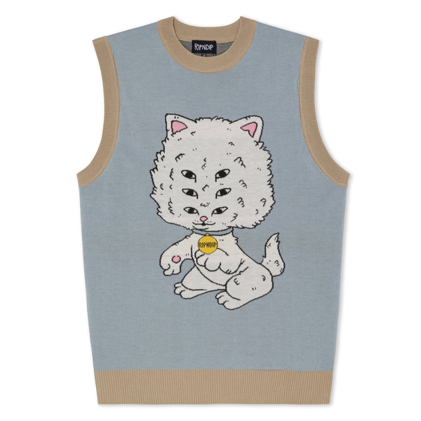Ripndip Big Head Knit Sweater Vest Light Slate M ベスト IMG_7178_grande.jpg?v=1666912017