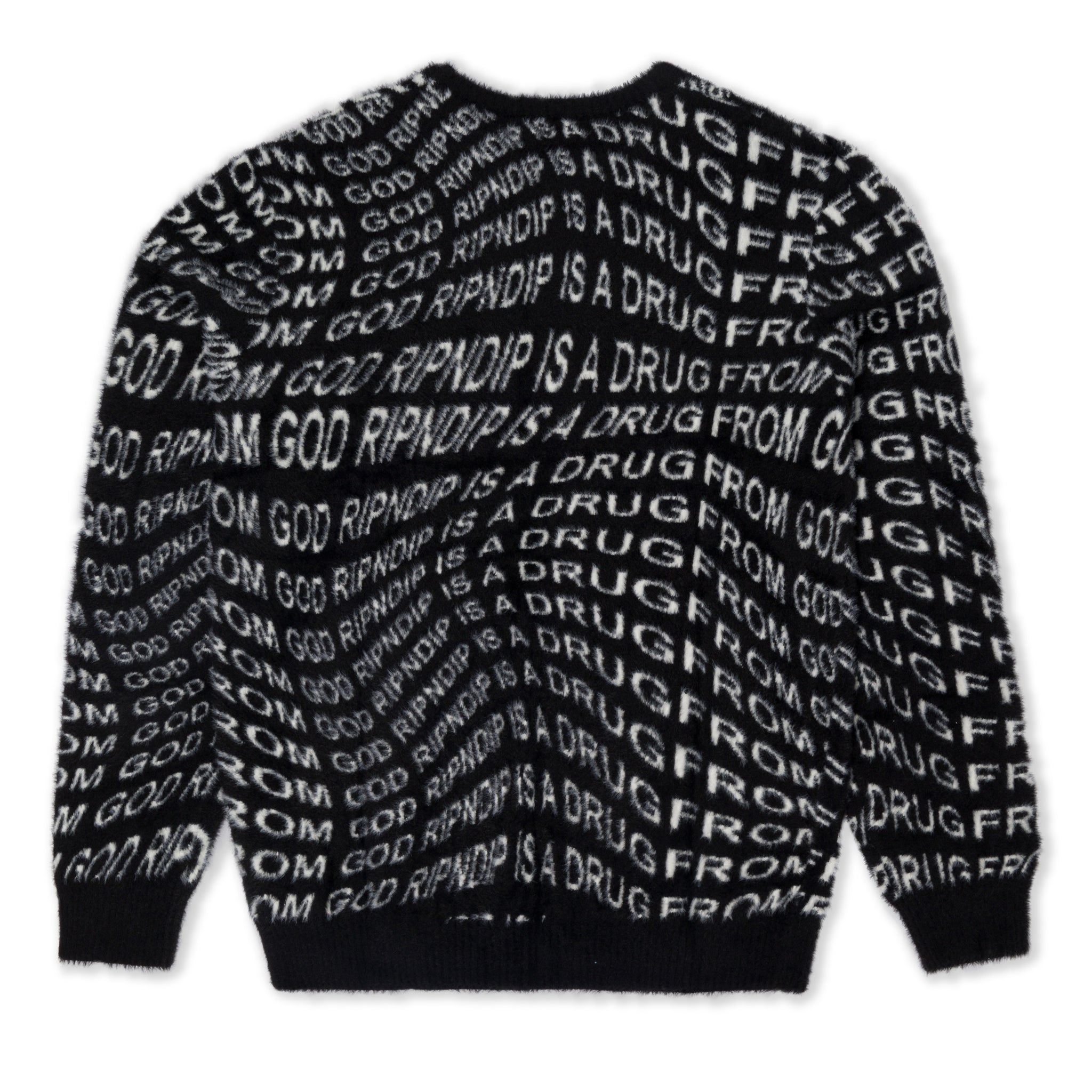 RIPNDIP Drug From God Knit Mohair Sweater (Black)