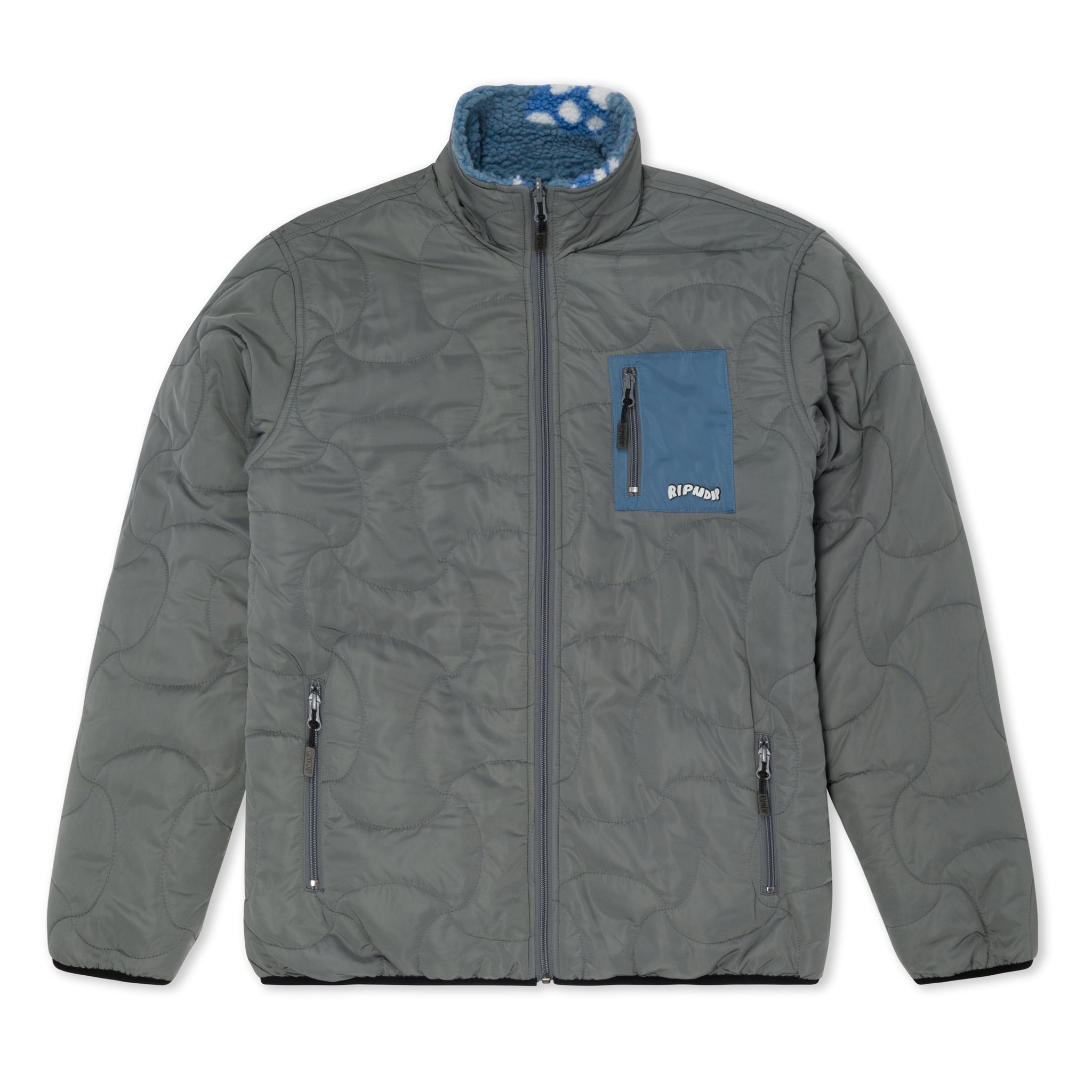 RIPNDIP Euphoria Reversible Polar Fleece Jacket (Charcoal/Slate)