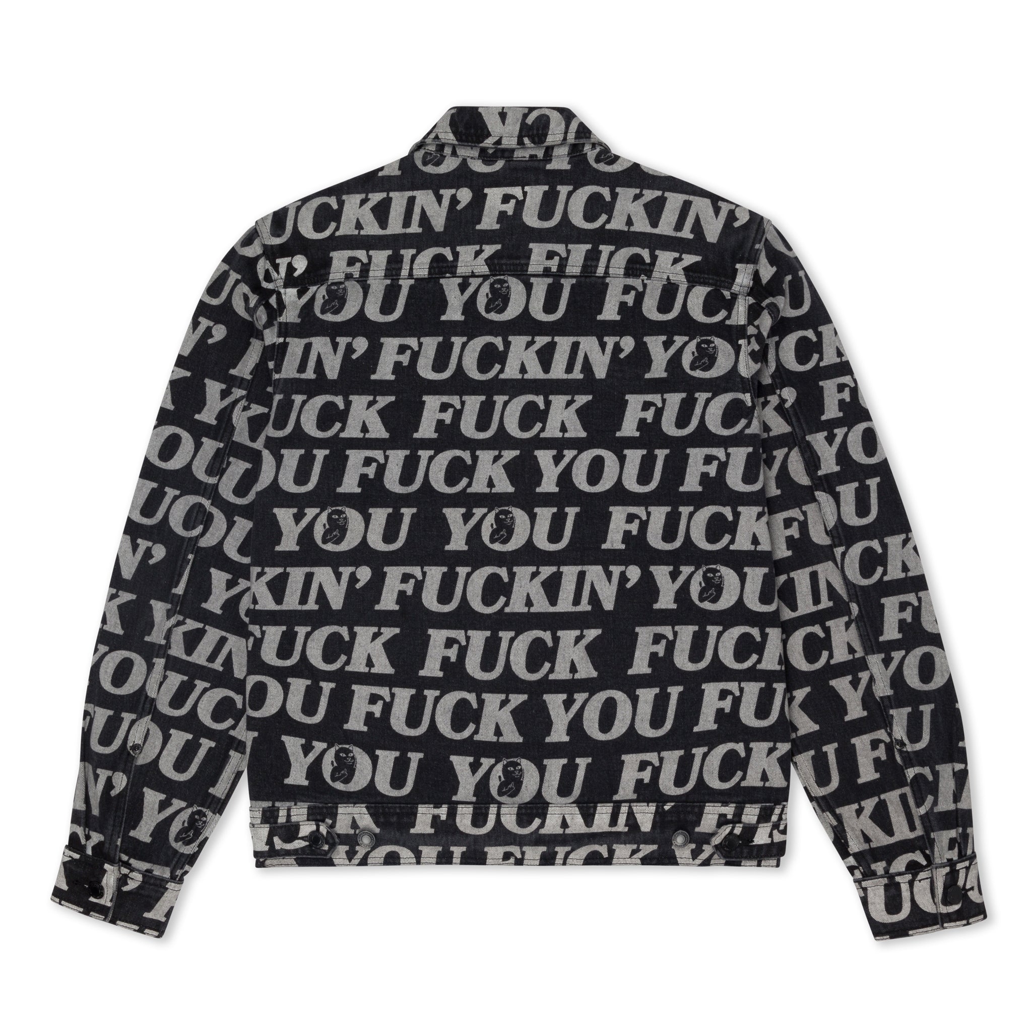 RIPNDIP Fuckin Fuck Denim Jacket (Black)