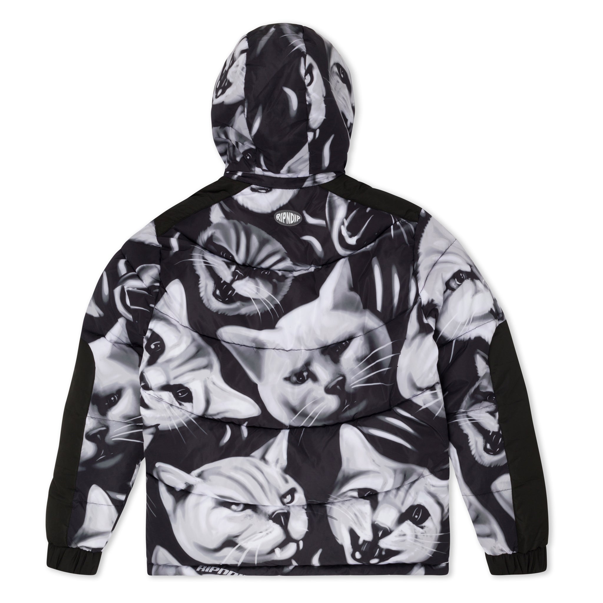 RIPNDIP Neon Cat Puffer Jacket (Black)