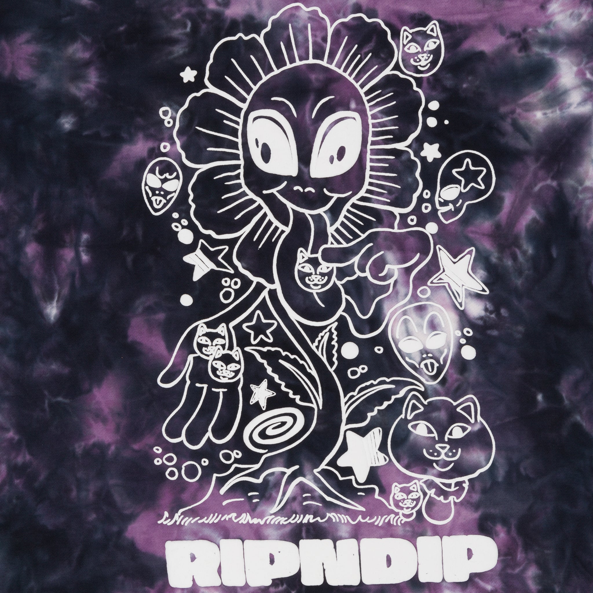 RIPNDIP Dance Forever Hoodie (Black/Orchid Tie Dye)