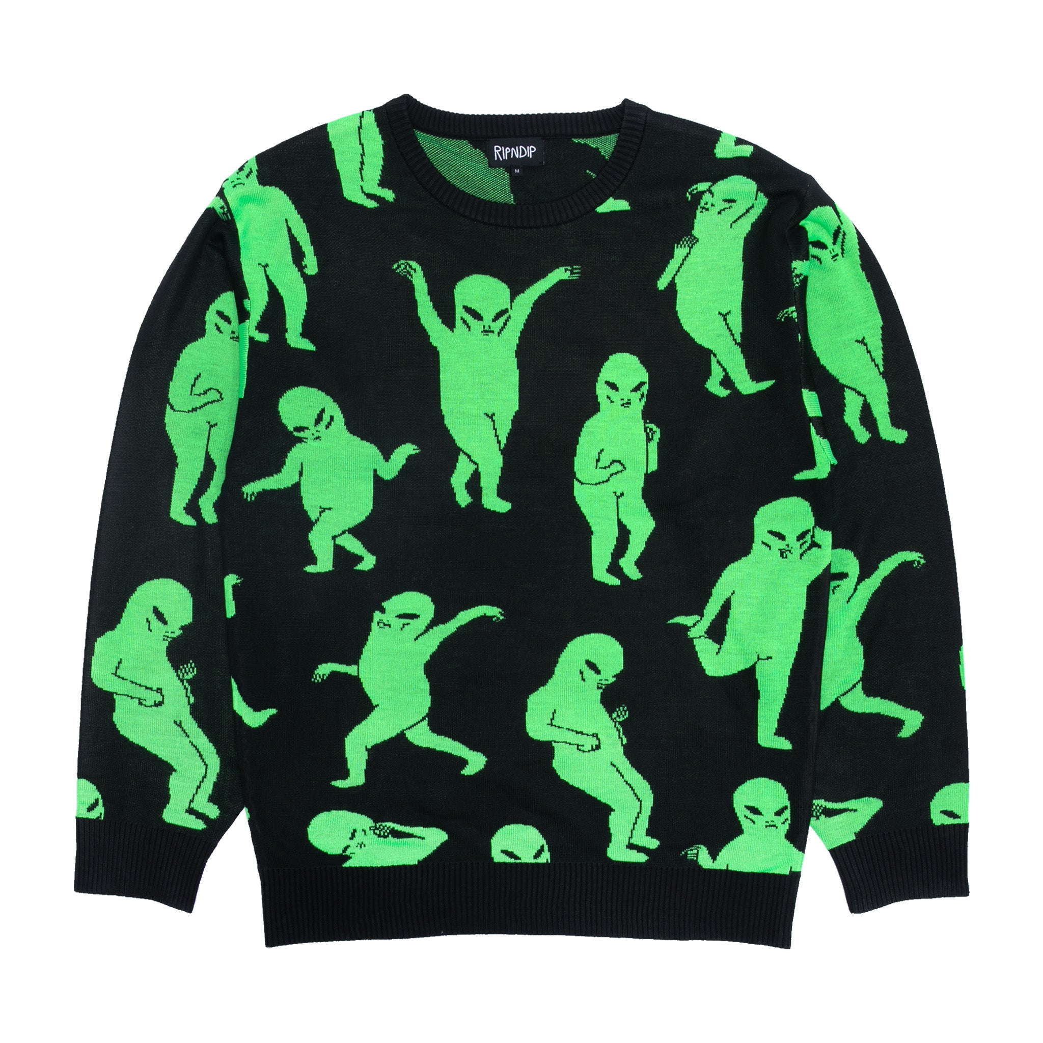 RIPNDIP Alien Dance Party Knit Sweater (Black)