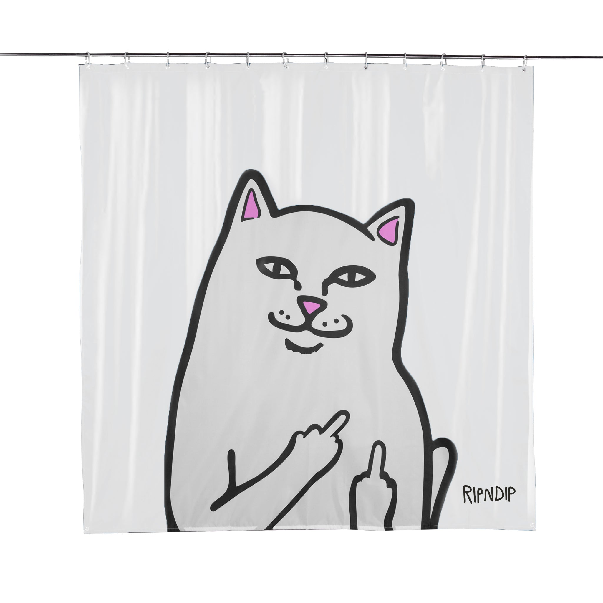 RipNDip Lord Nermal Shower Curtain (Clear)