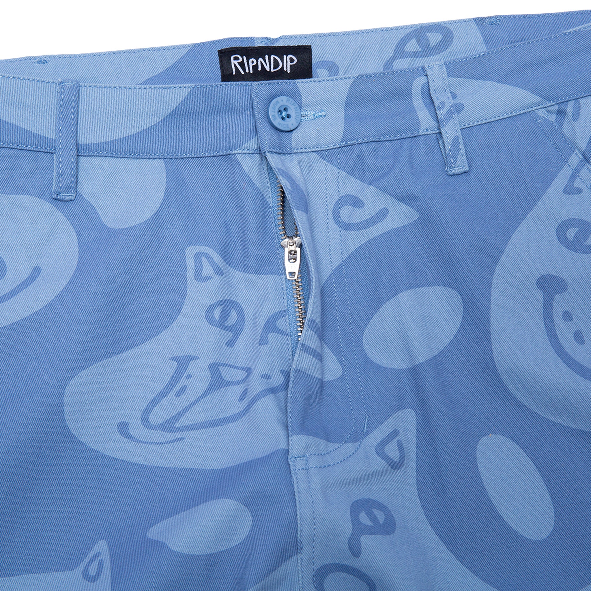 RIPNDIP Many Faces Cotton Twill Pants (Slate)
