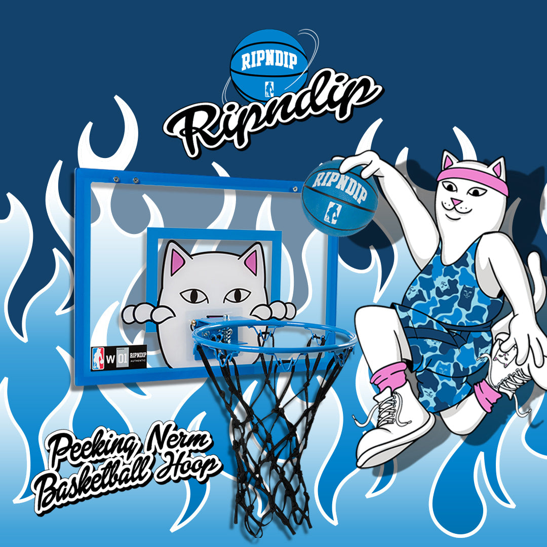 RIPNDIP Peeking Nermal Hanging Basketball Set (Blue)