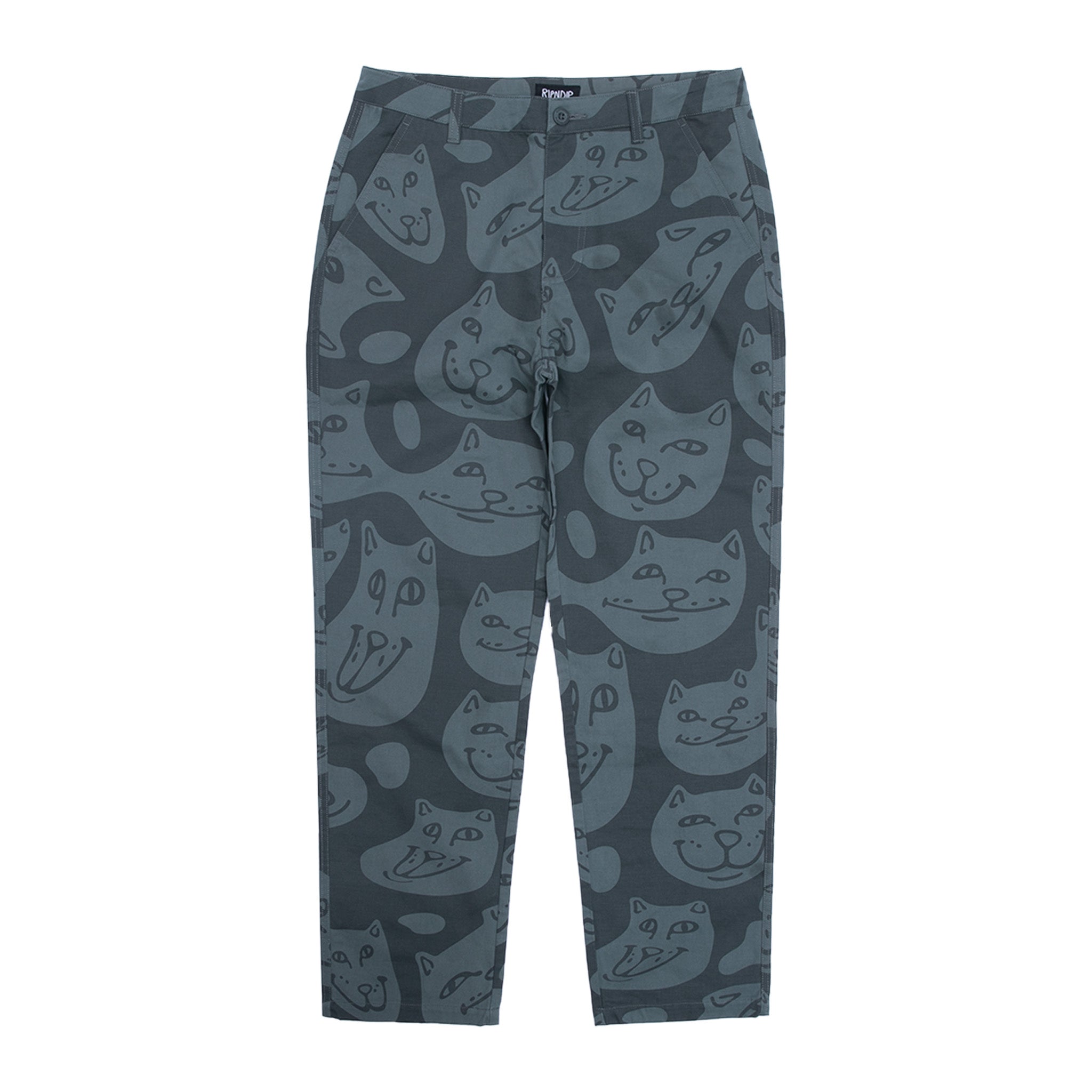 RIPNDIP Many Faces Twill Pants (Charcoal)