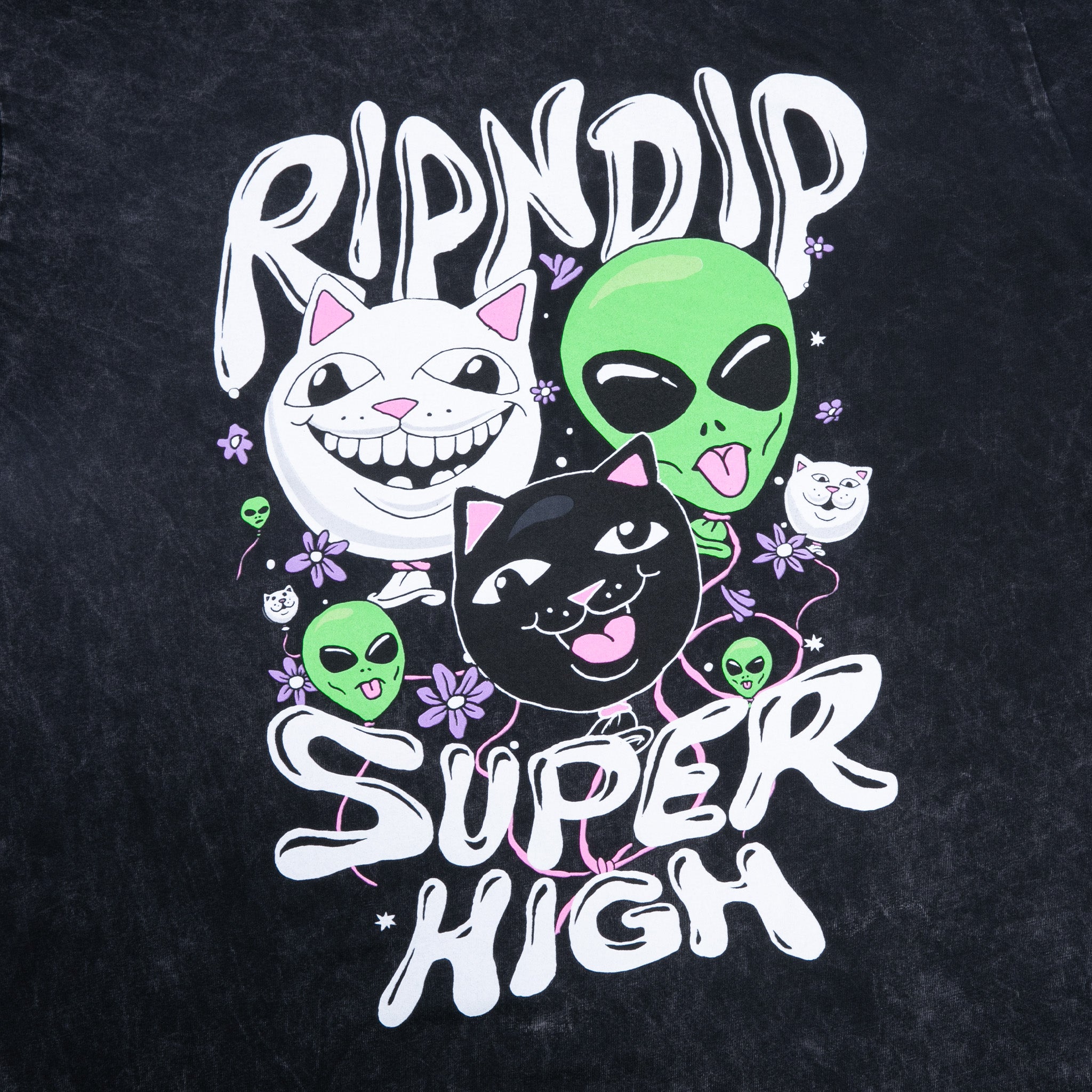 RIPNDIP Super High Tee (Black Mineral Wash)