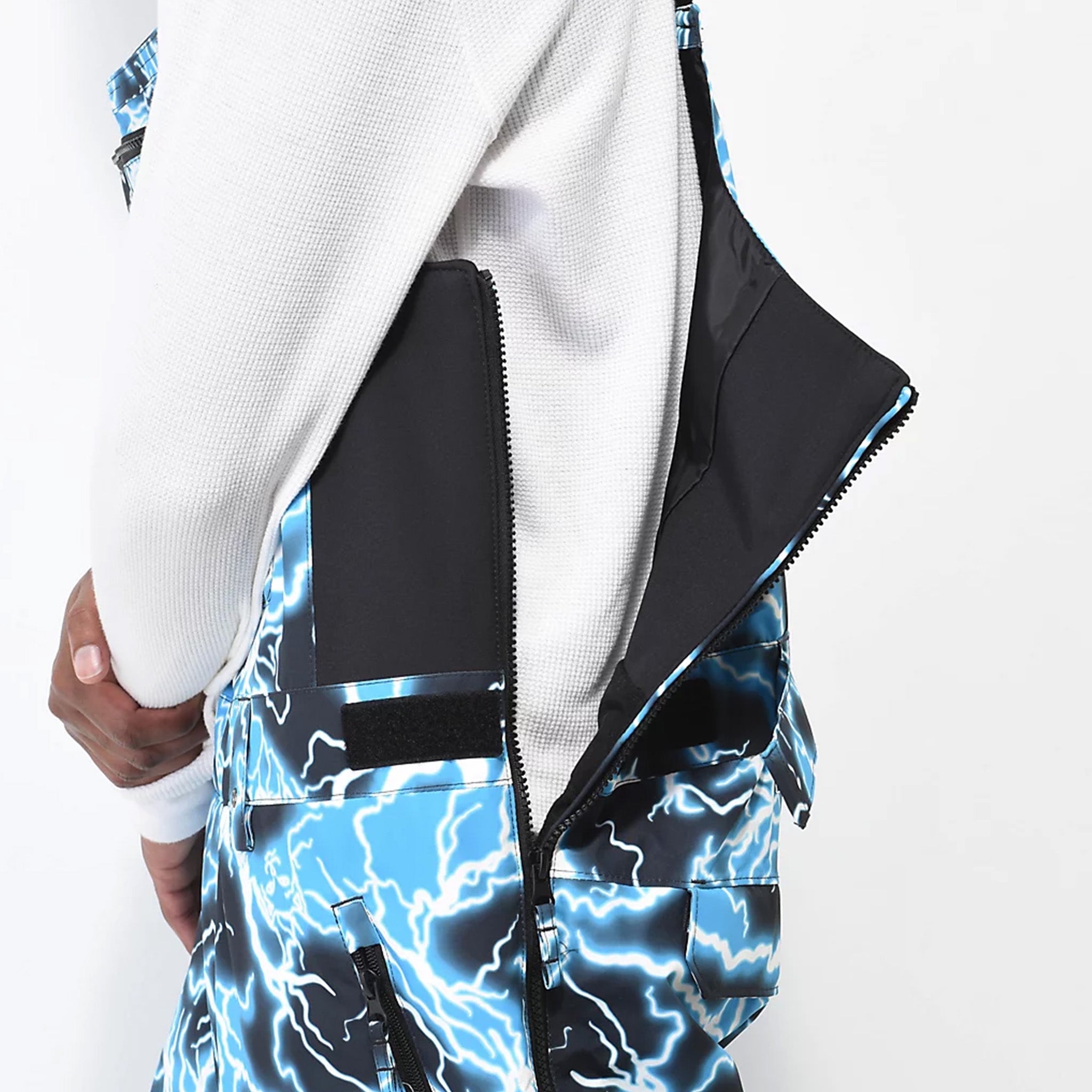 RIPNDIP Nikola Snowboard Bib Pants (Black / Blue)