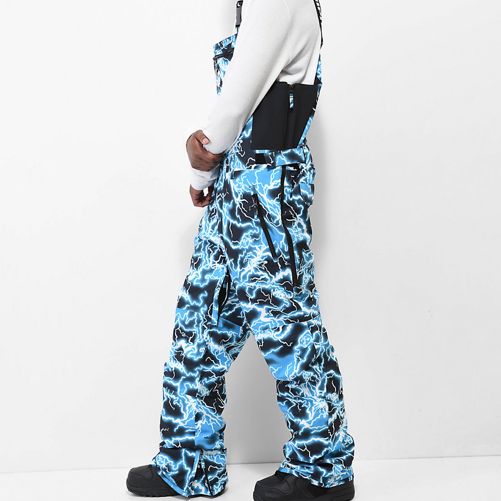 RIPNDIP Nikola Snowboard Bib Pants (Black / Blue)