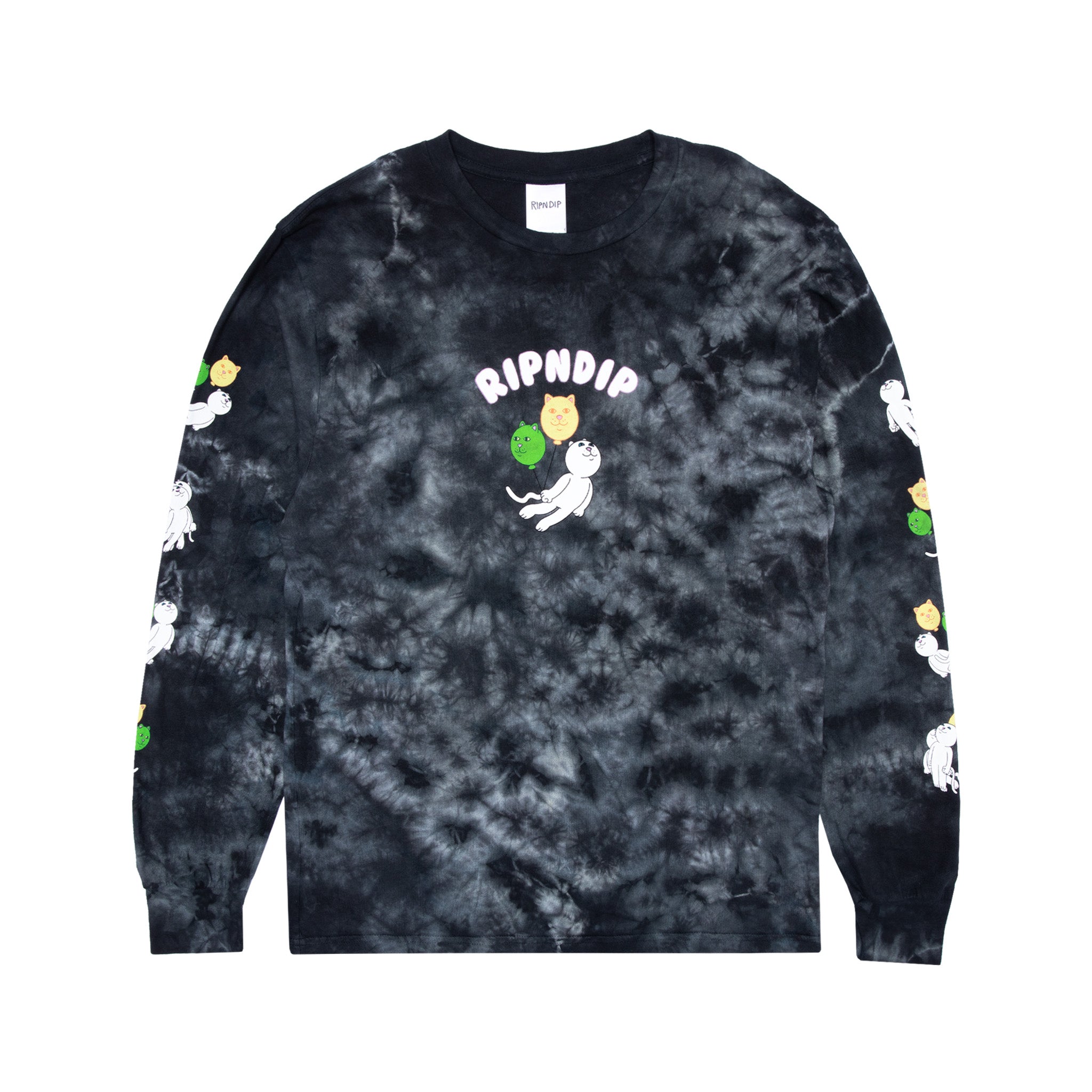 RIPNDIP Drifting Away Long Sleeve (Black Lightning Wash)