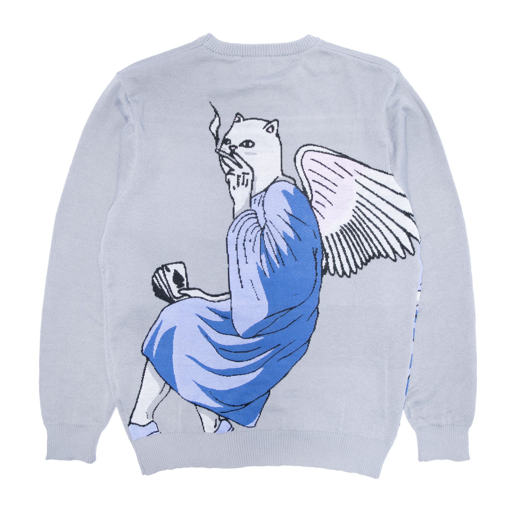 RIPNDIP Heaven And Hell Knit Sweater (Light Blue)