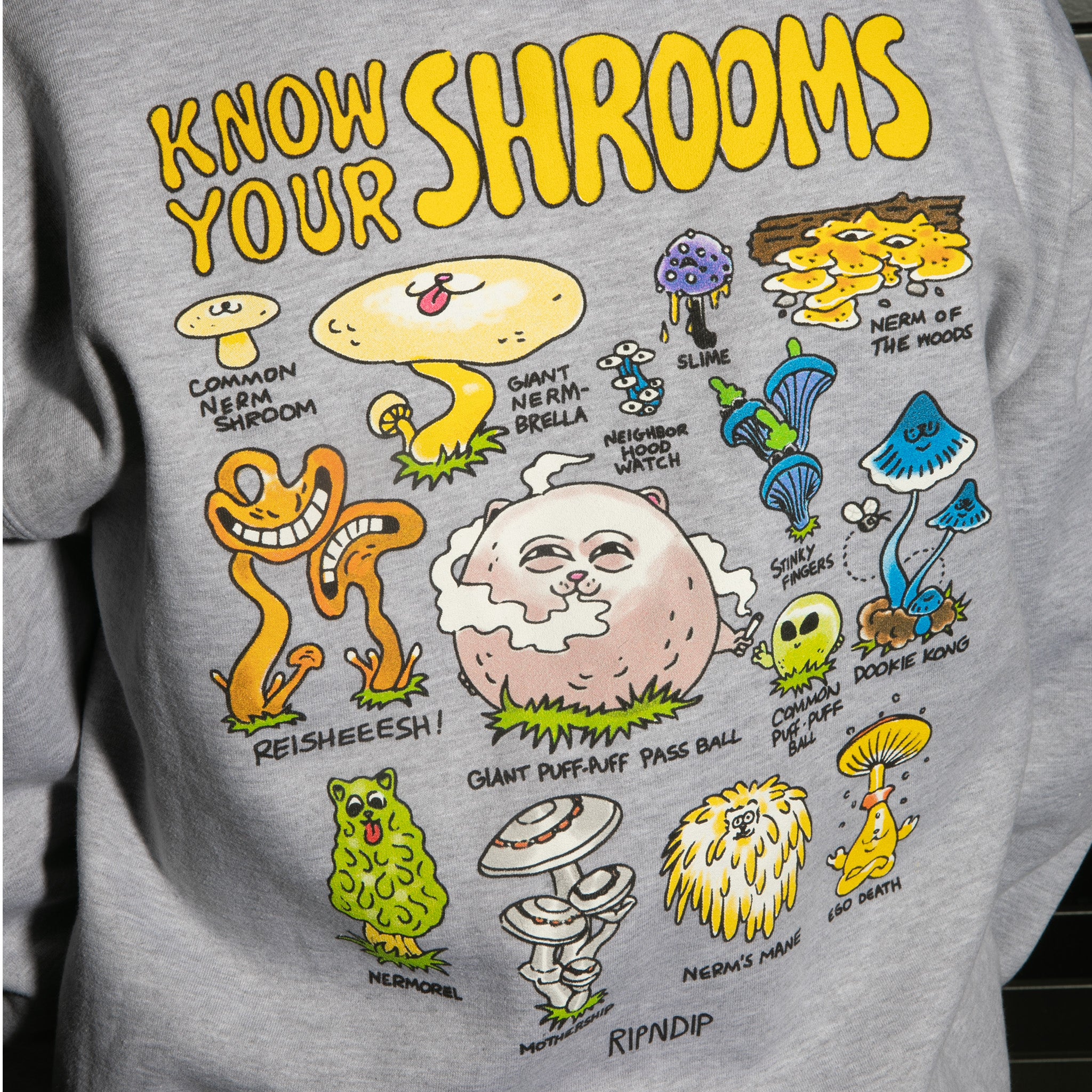 Know Ur Shrooms Hoodie (Ash Heather)