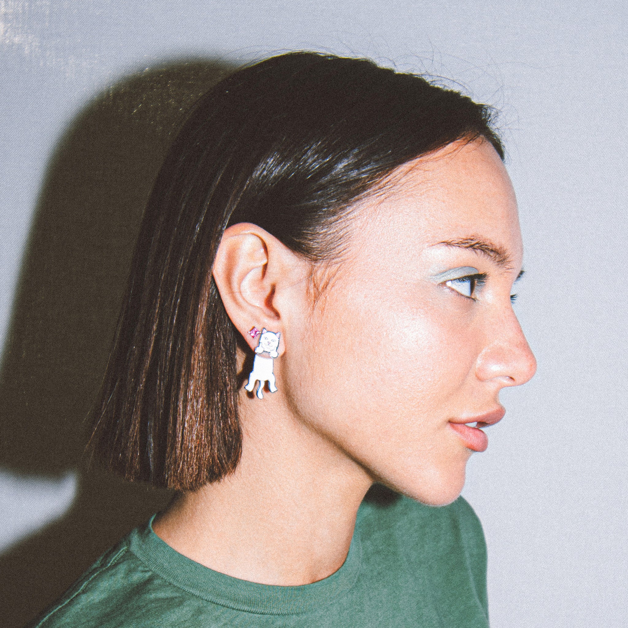 RIPNDIP Naughty Nerm Earring Set (White)