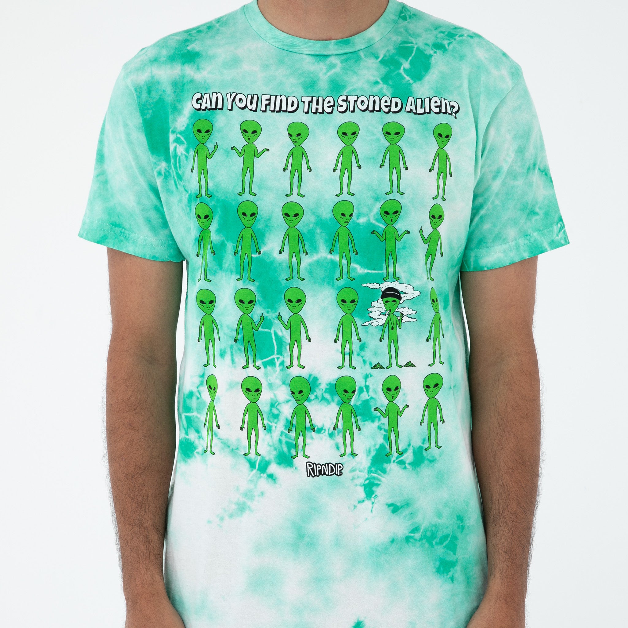 RipNDip Stoned Again Tee (Green Acid Wash)