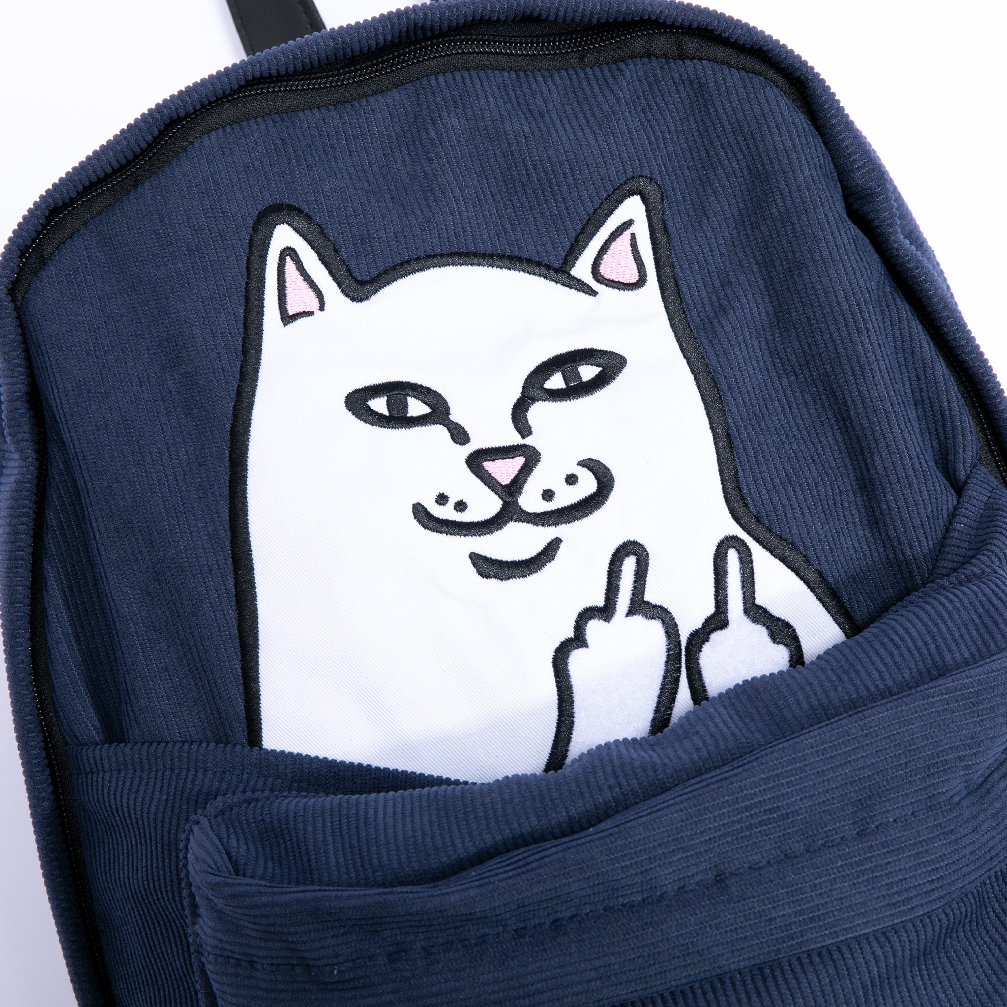 Lord Nermal Velcro Hands Corduroy Backpack (Navy) – RIPNDIP