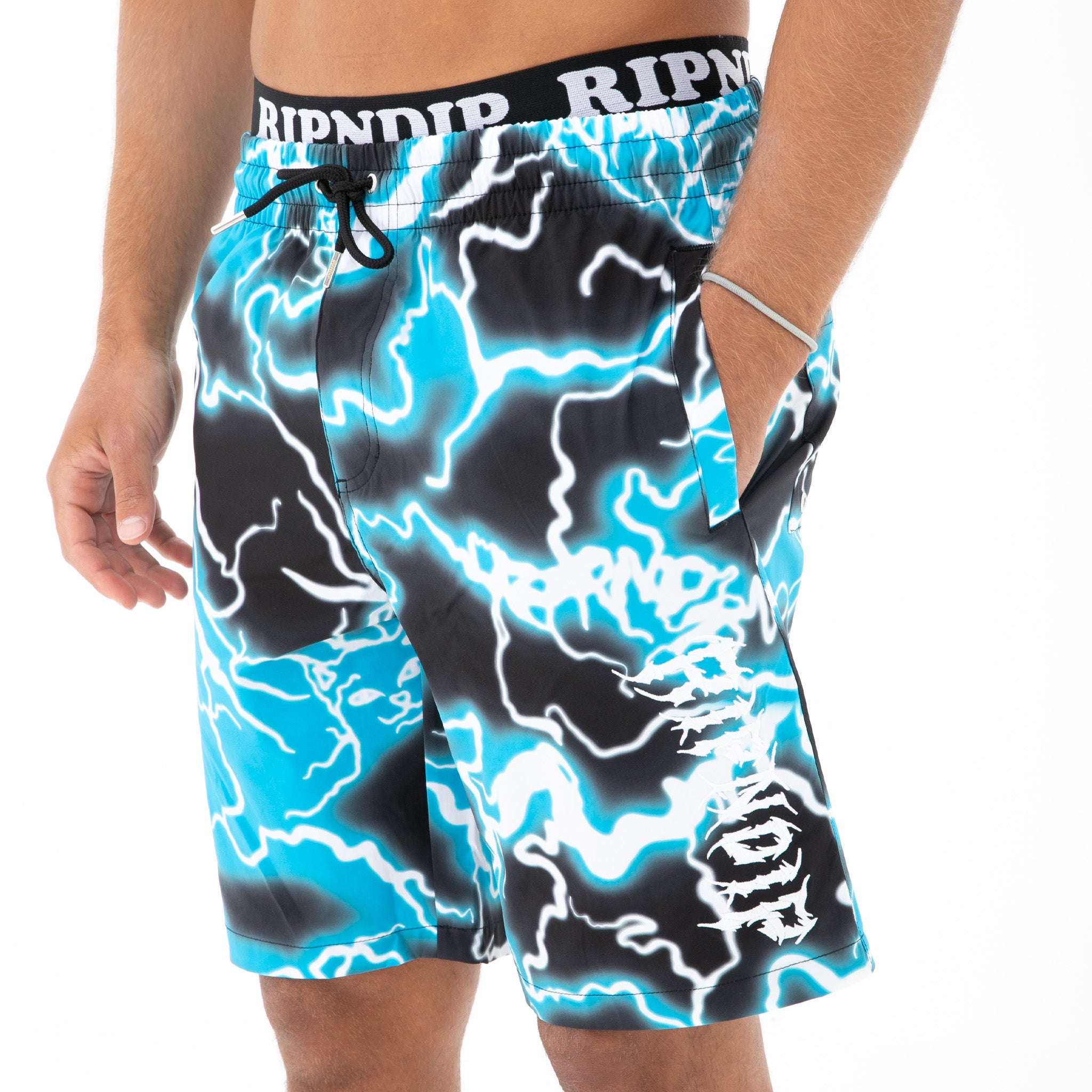 RIPNDIP Nikola Swim Shorts (Black/Blue)