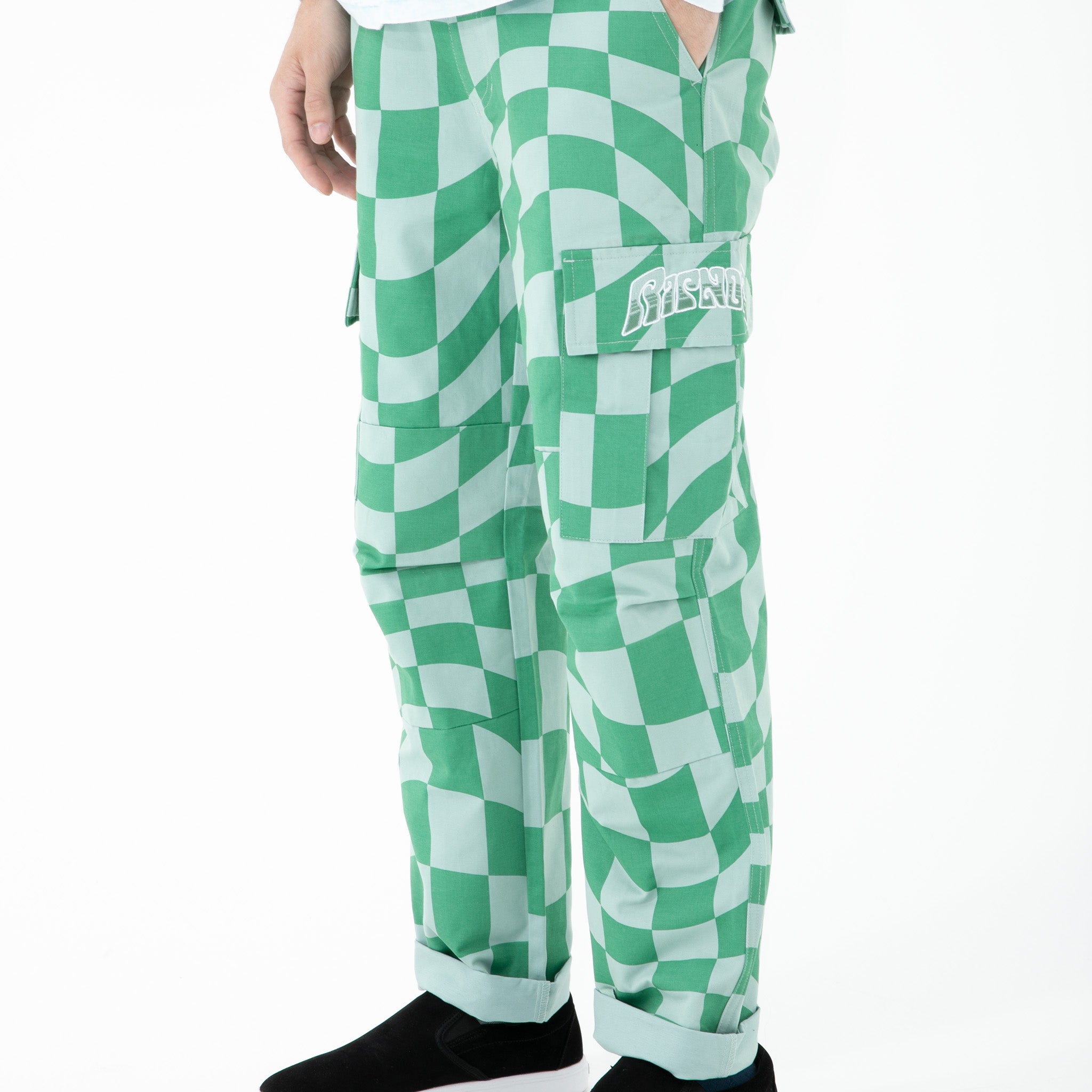 RIPNDIP Checked Cargo Pants (Olive/Pine)