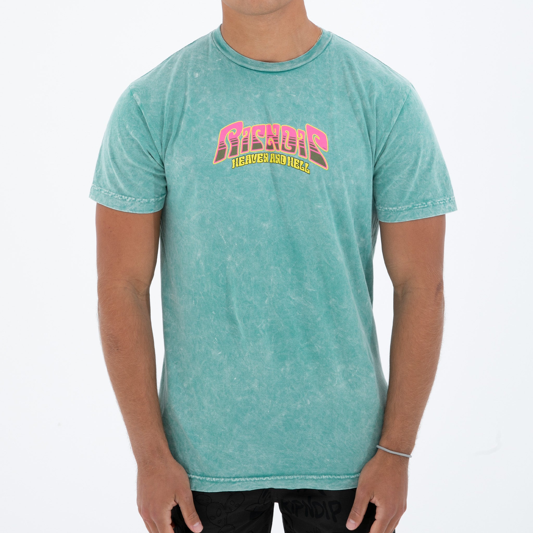 RipNDip Heaven And Heck Battle Tee (Teal Mineral Wash)