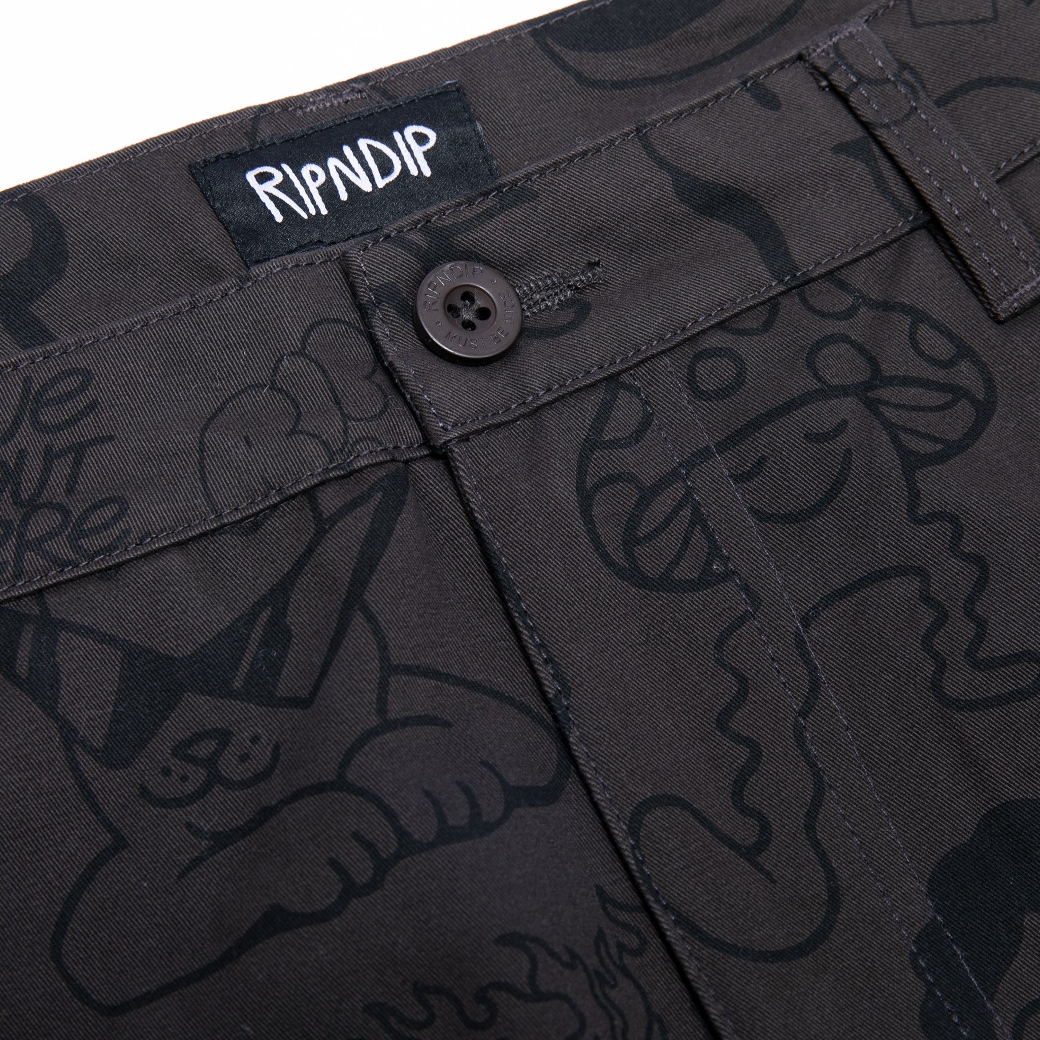 RIPNDIP Nerm Doodle Cotton Twill Pants (Chocolate)