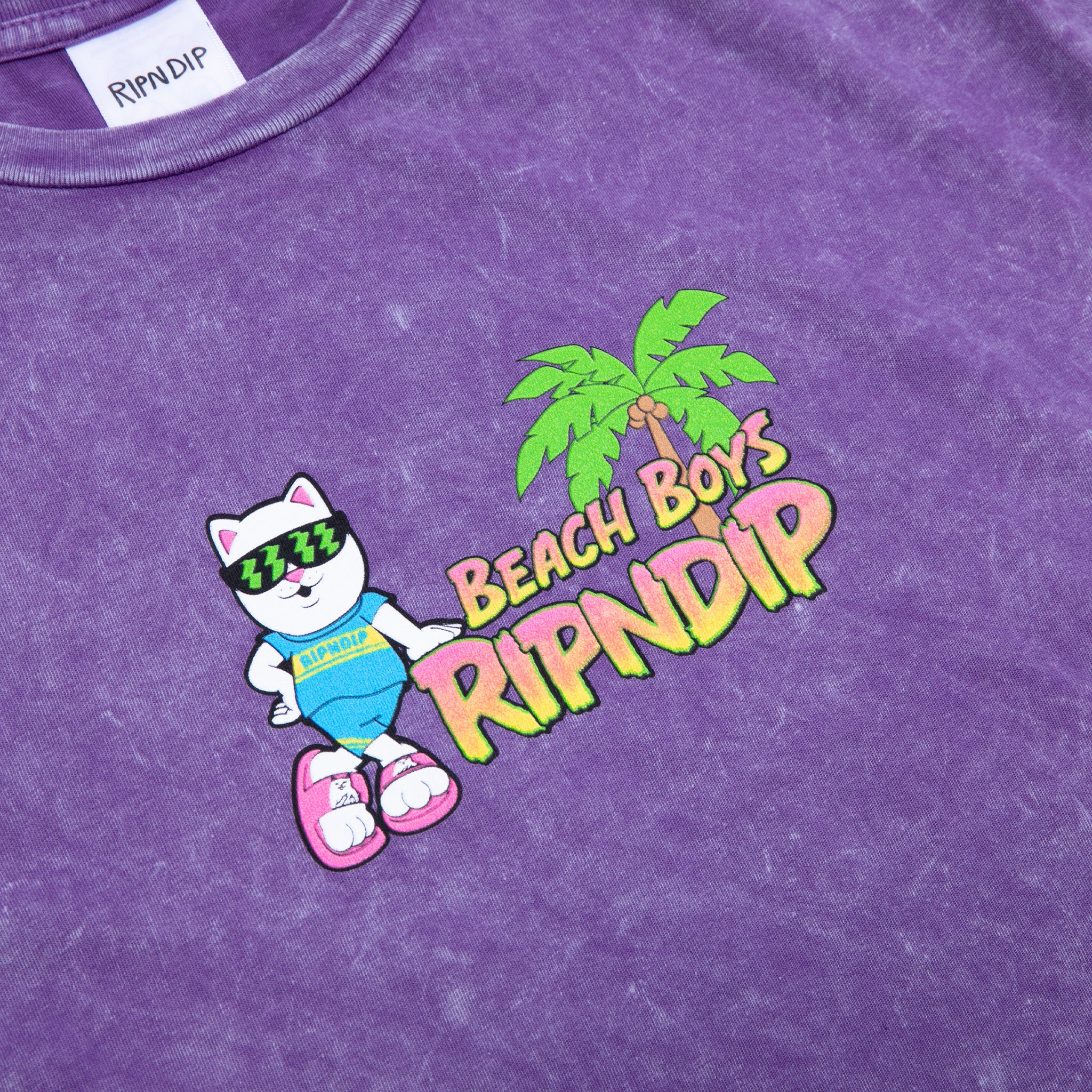 RIPNDIP Beach Boys Tee (Purple Mineral Wash)