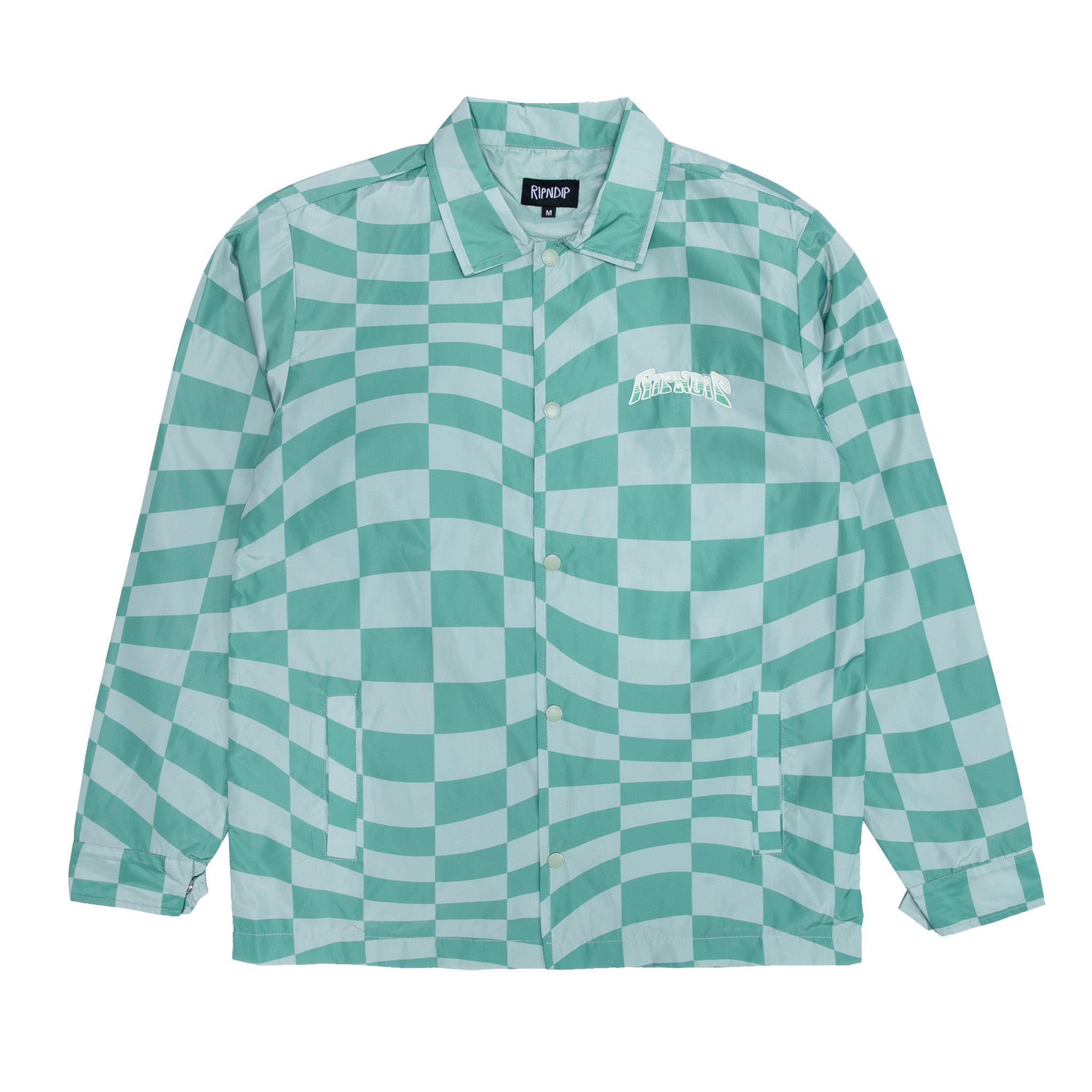 Checked Coaches Jacket (Military Green)