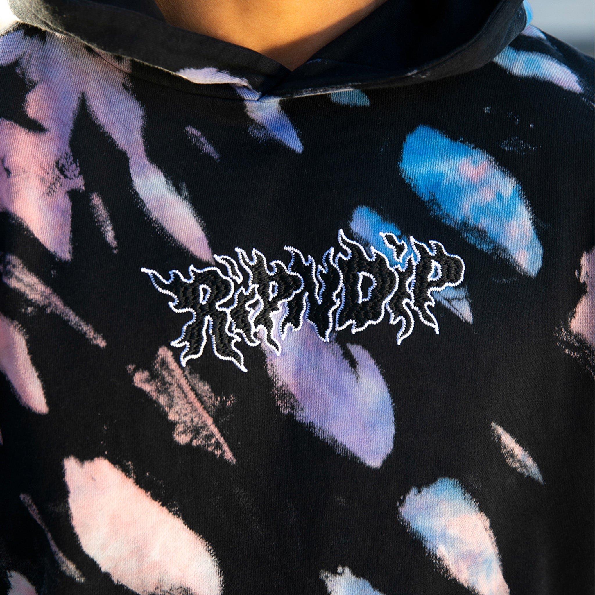 RIPNDIP Blaze Hoodie (Black/Peach/Purple Tie Dye)