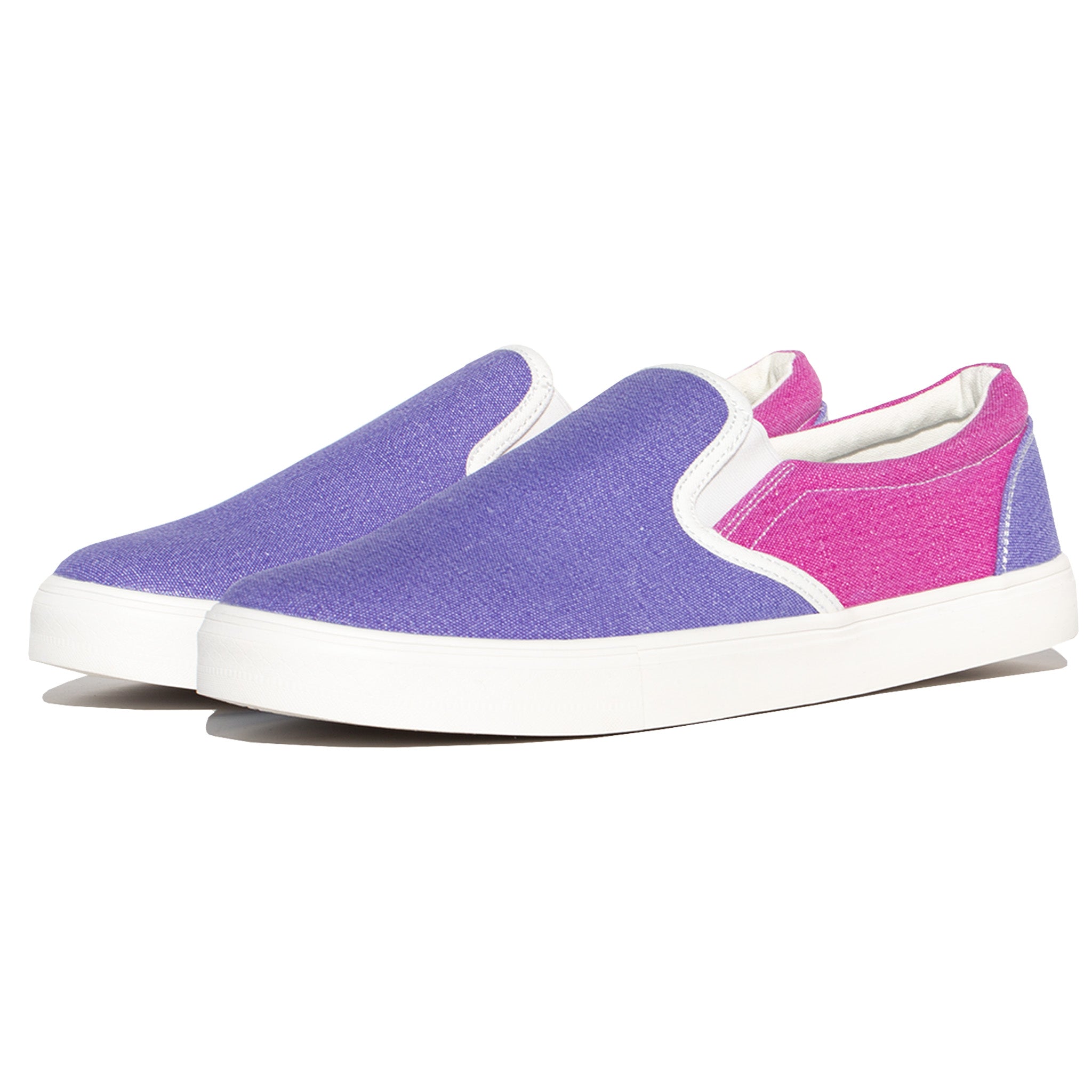 341576 Lord Nermal UV Activated Slip Ons (Blue/Fuschia)