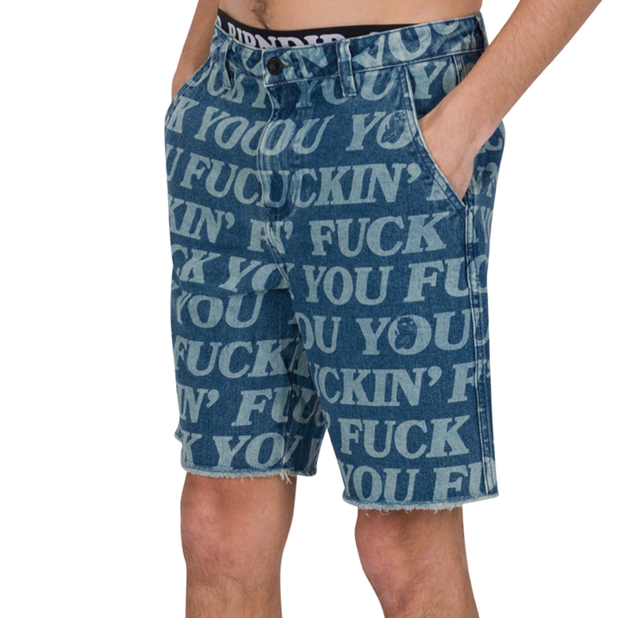 Fuckin Fuck Denim Shorts (Medium Wash)