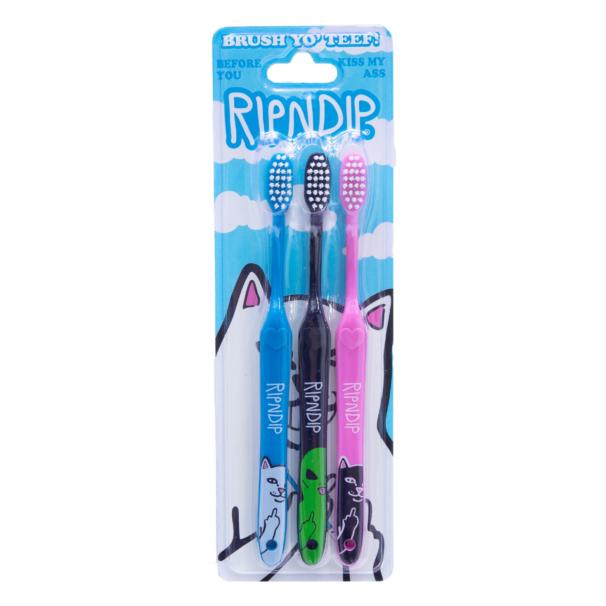 RIPNDIP RIPNDIP Characters Toothbrush 3 Pack (Multi)