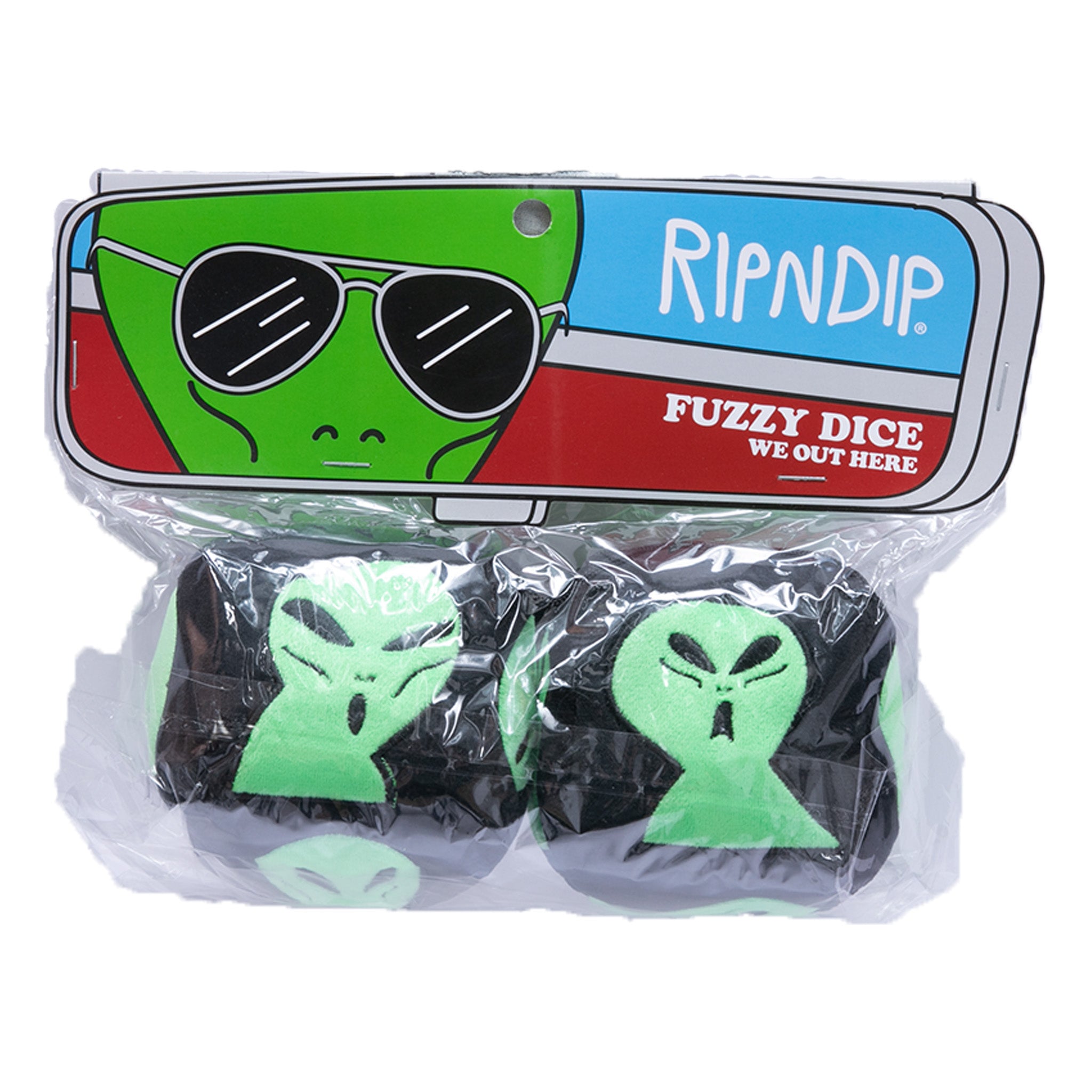 RIPNDIP We Out Here Fuzzy Dice (Black)