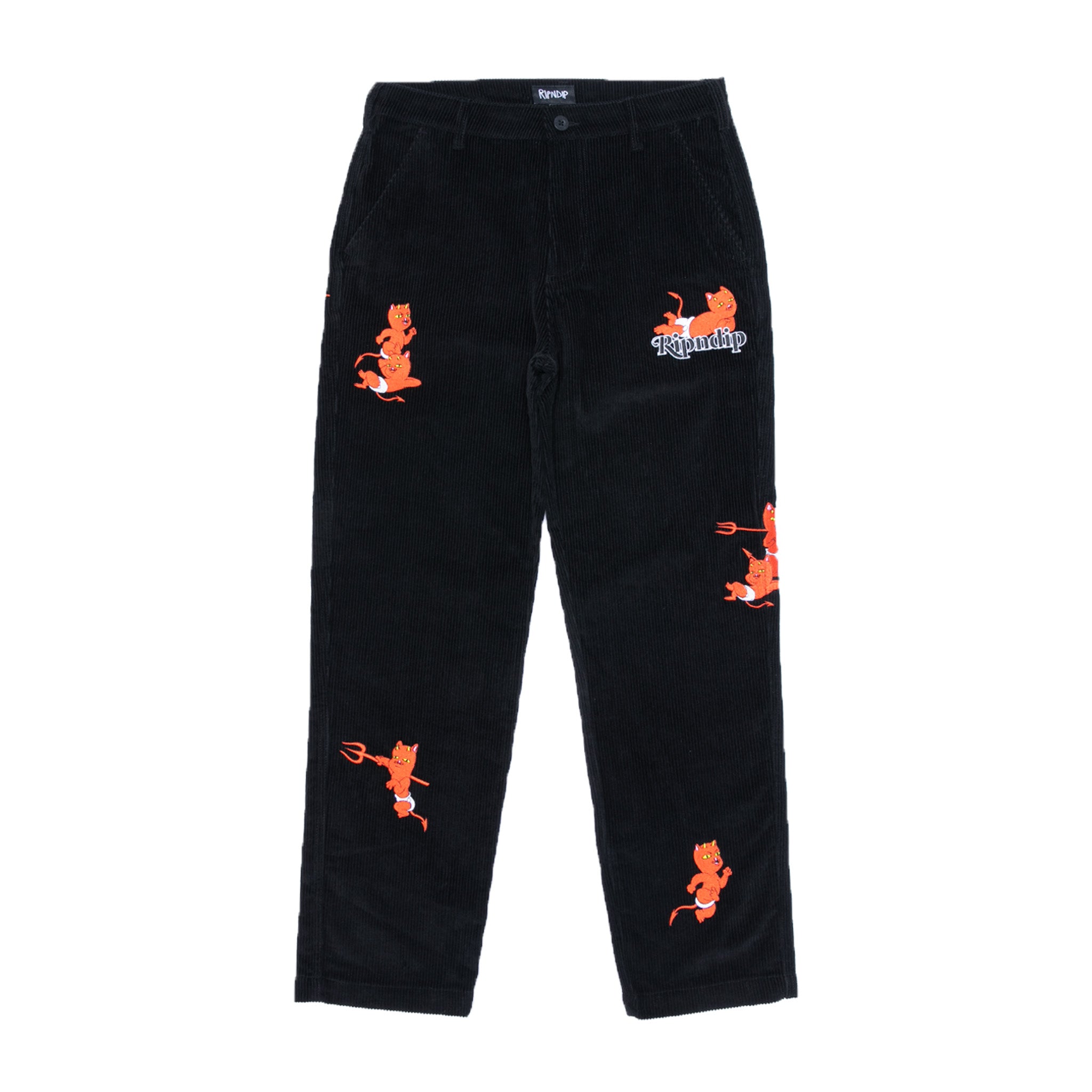 RIPNDIP Devil Baby Corduroy Pants (Black)