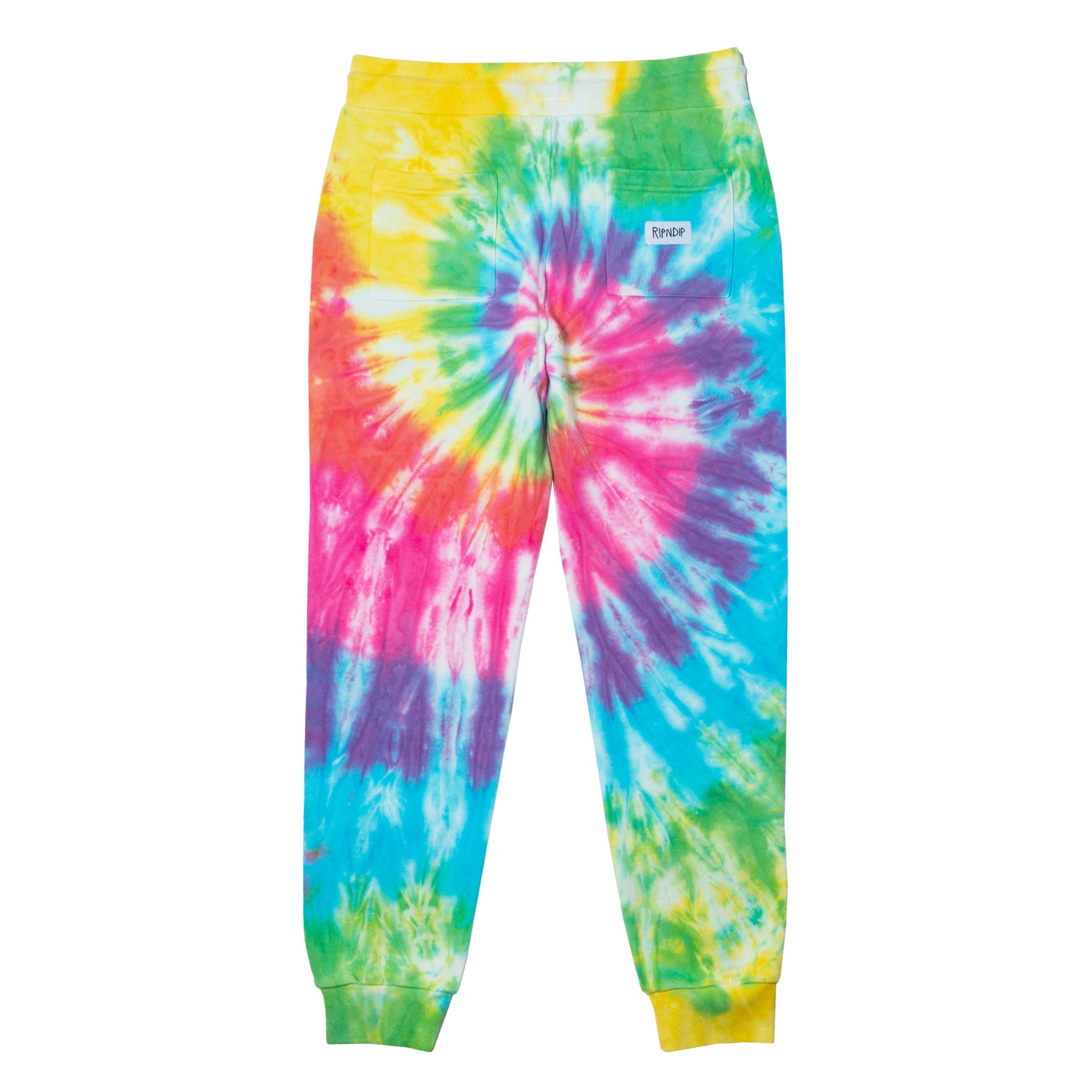 Nerm & Jerm Show Sweat Pants (Rainbow Spiral Dye) – RIPNDIP