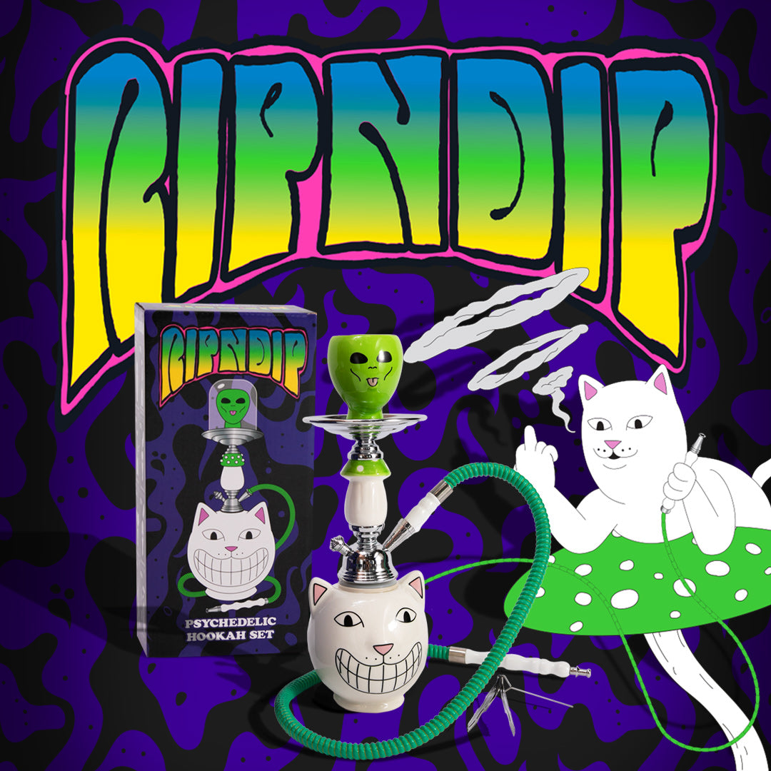 RIPNDIP Psychedelic Garden Hookah Set (White)