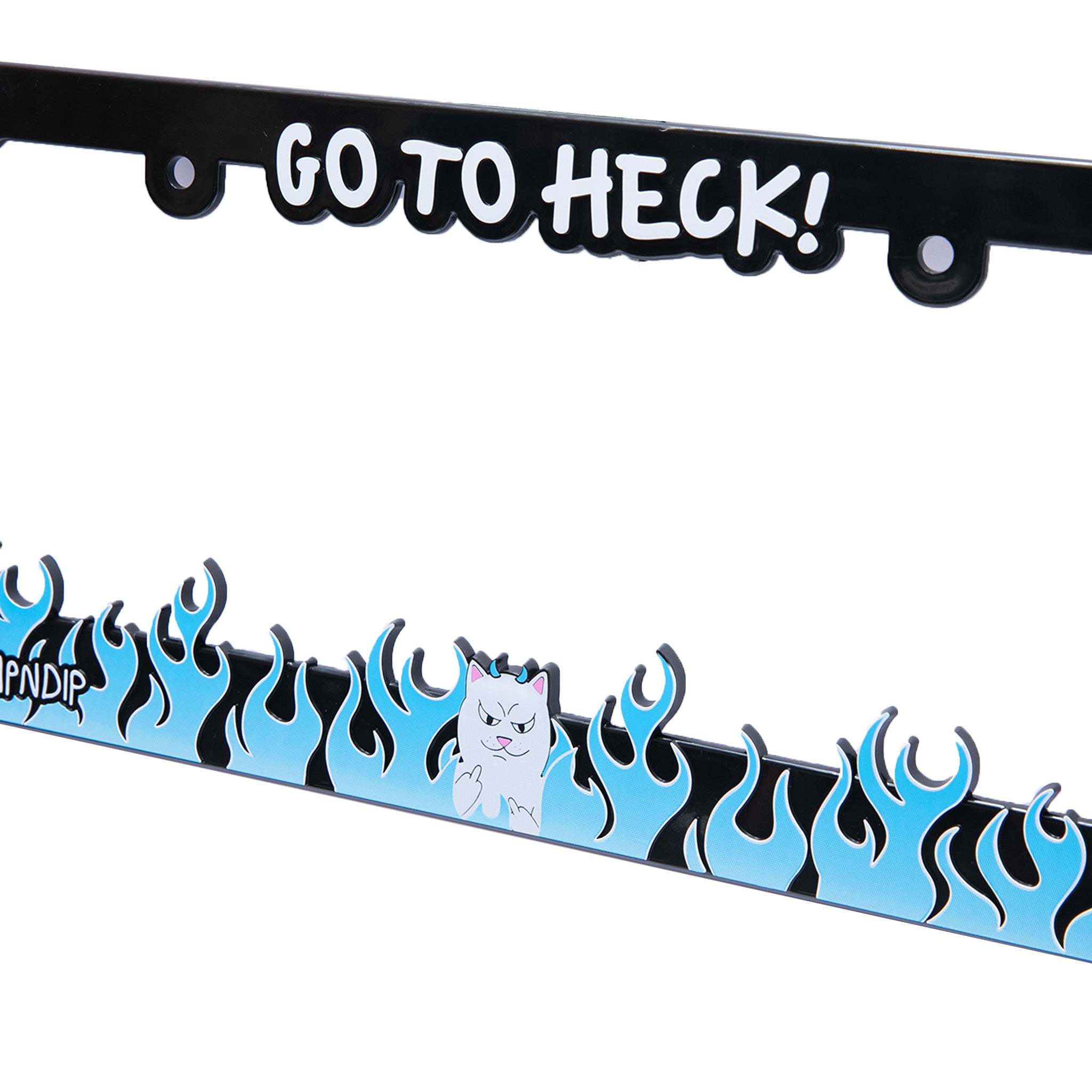 RIPNDIP Go To Heck License Plate Frame (Blue)